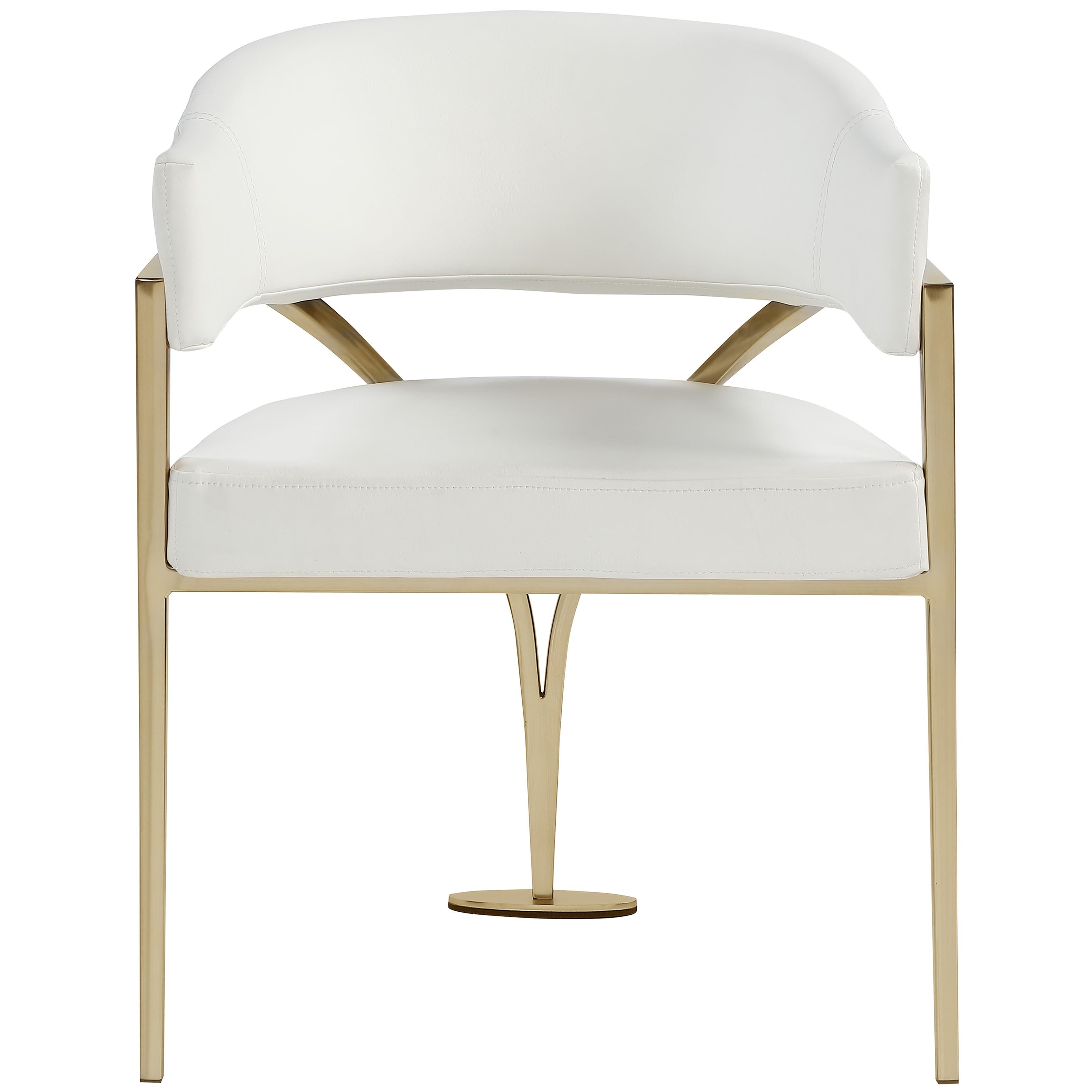 Meridian Madelyn Cream Vegan Leather Dining Chair