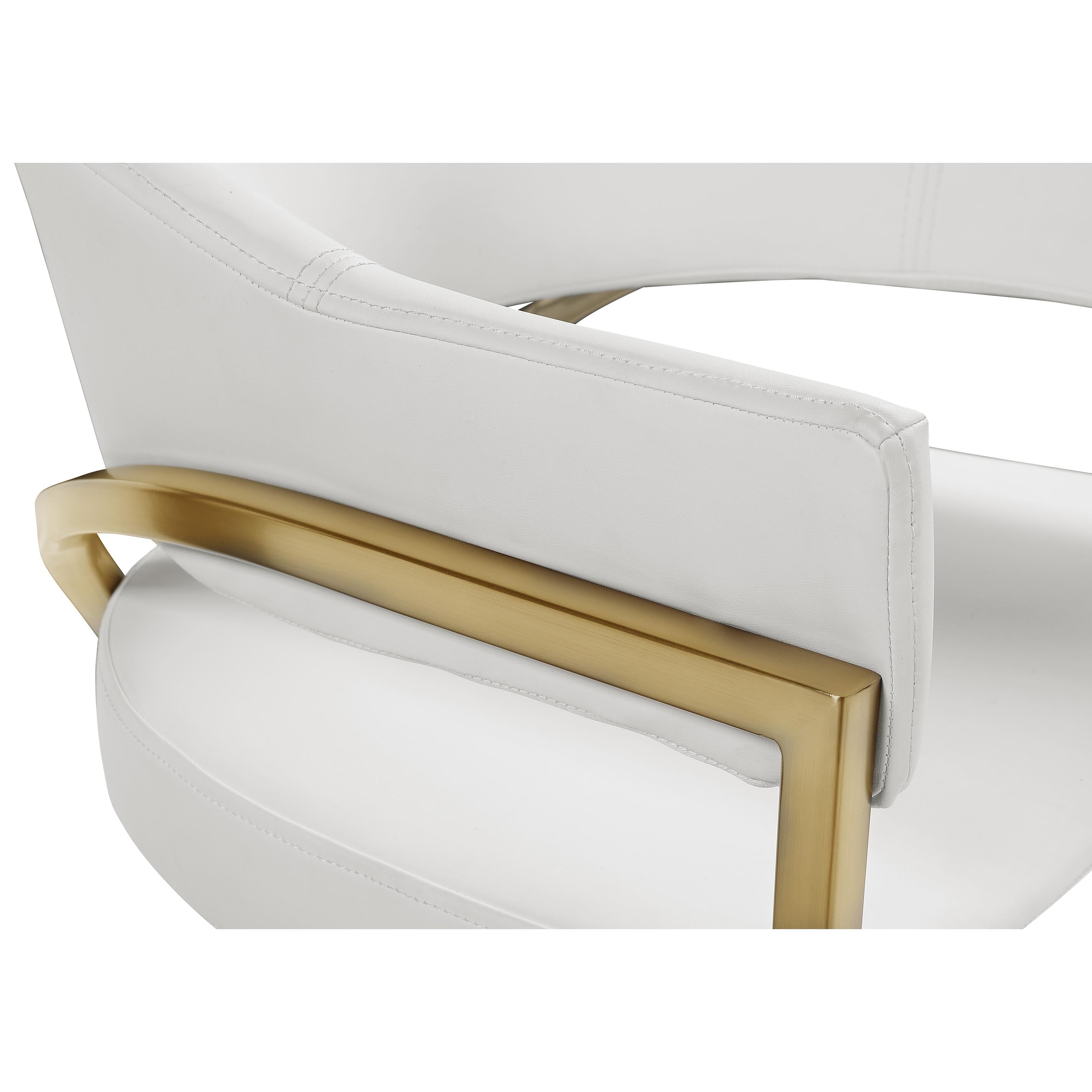 Meridian Madelyn Cream Vegan Leather Dining Chair