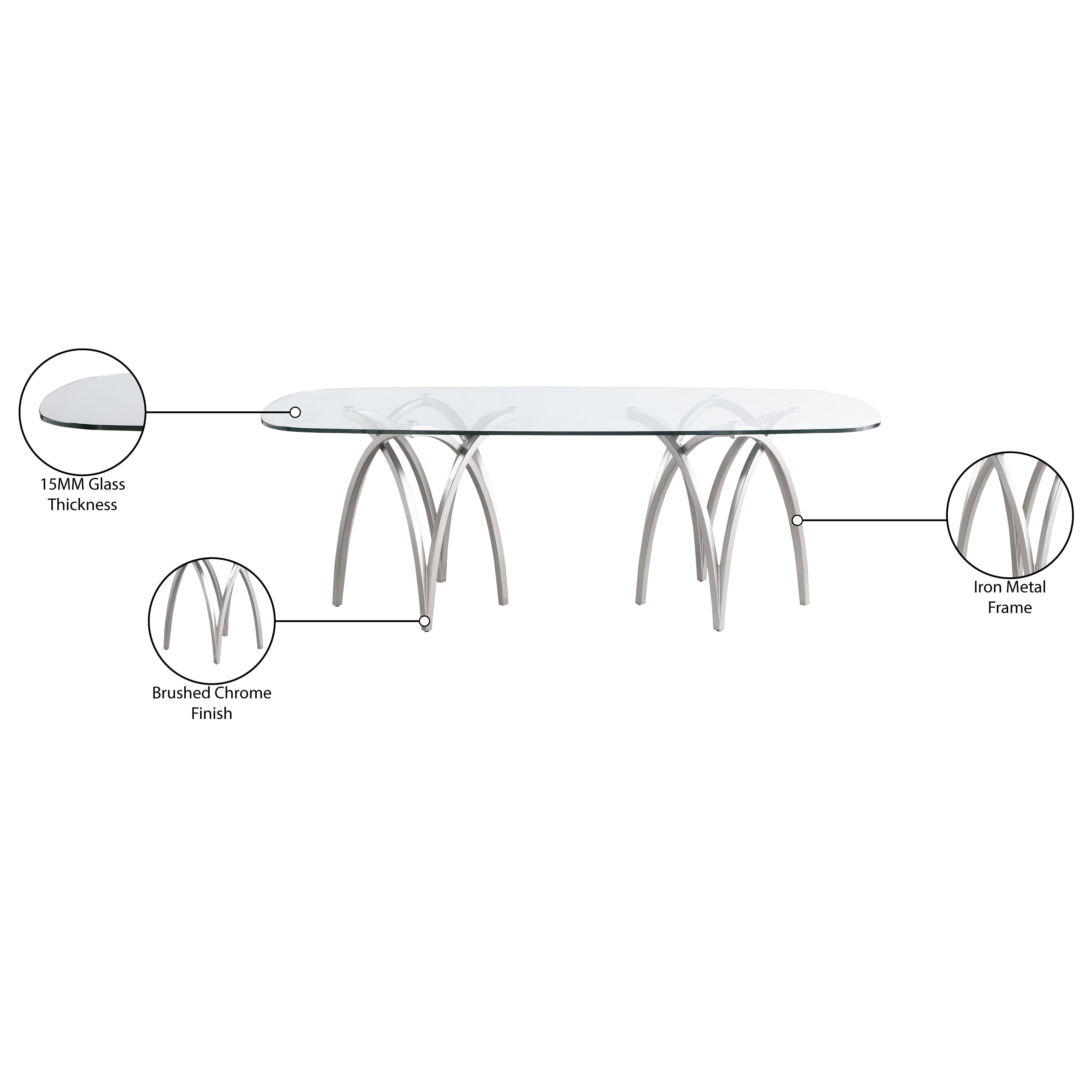 Meridian Madelyn Silver Dining Table