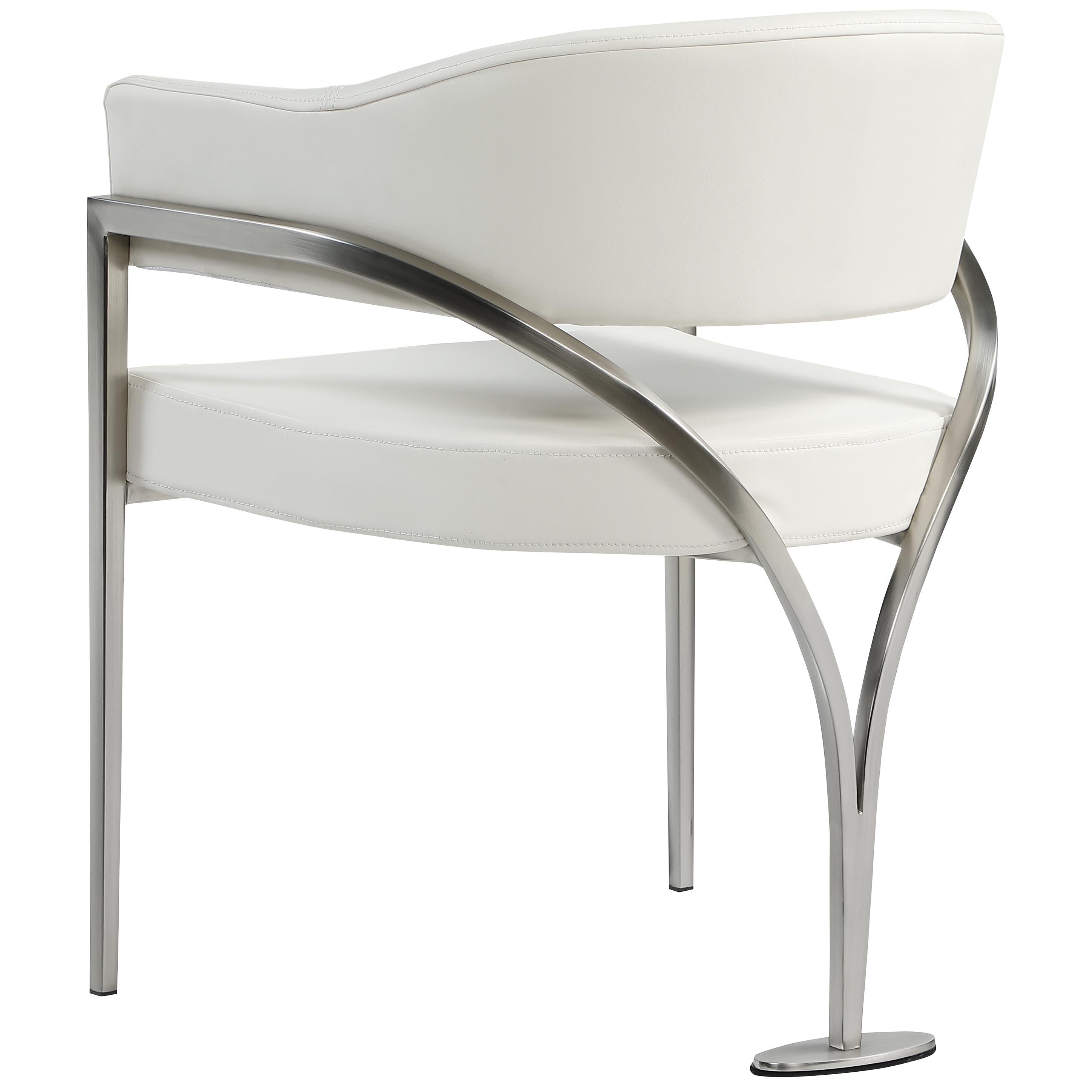 Meridian Madelyn Cream Vegan Leather Dining Chair