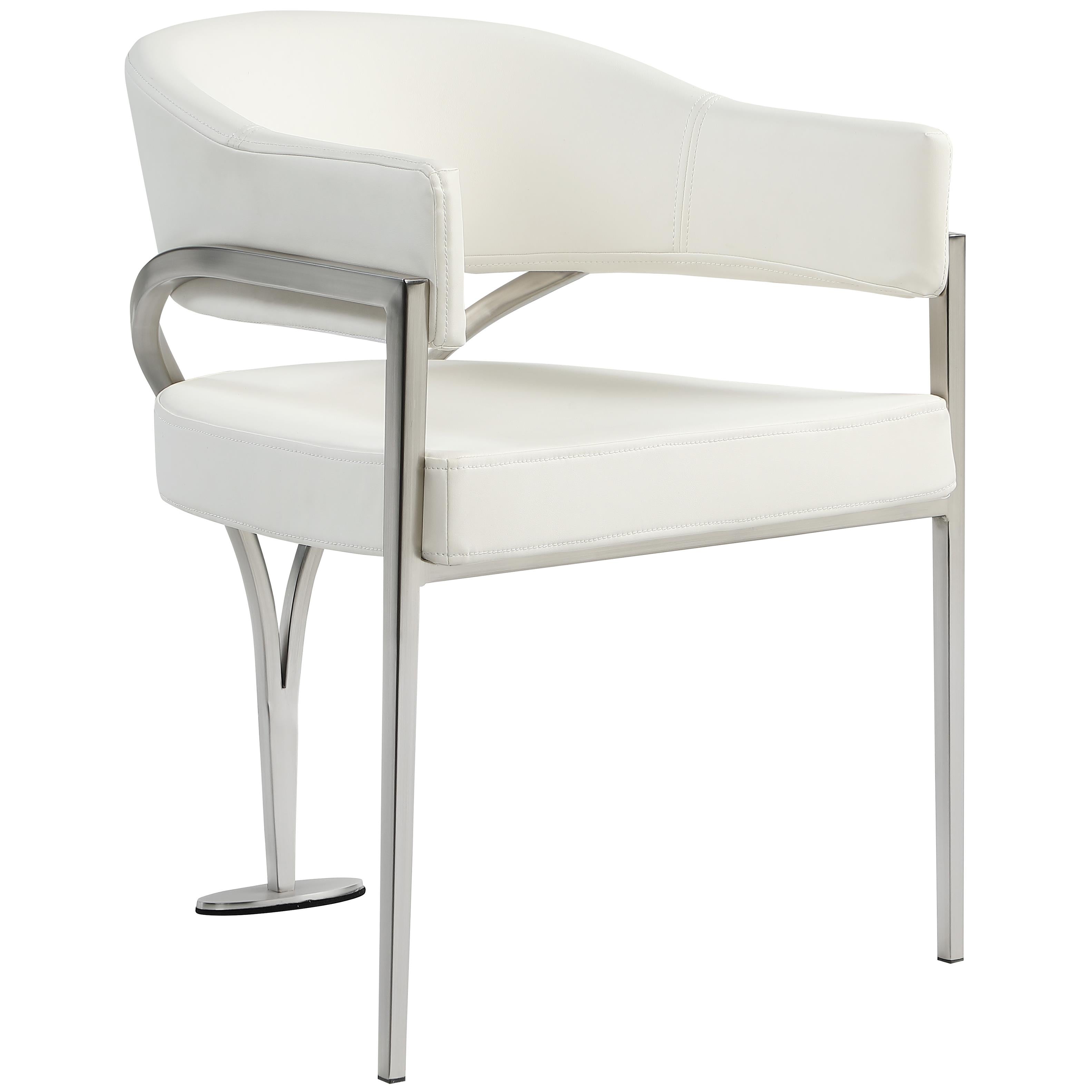 Meridian Madelyn Cream Vegan Leather Dining Chair