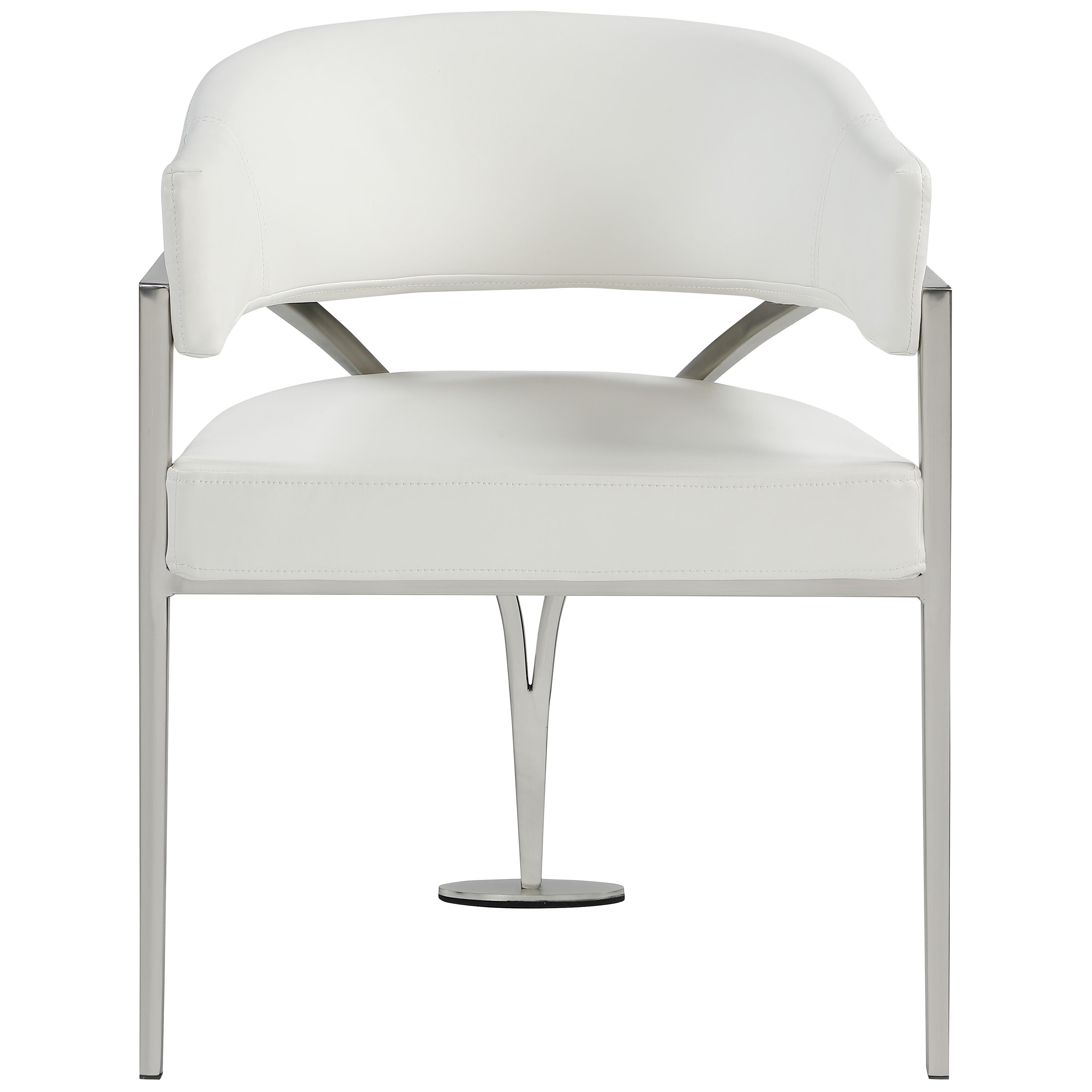 Meridian Madelyn Cream Vegan Leather Dining Chair