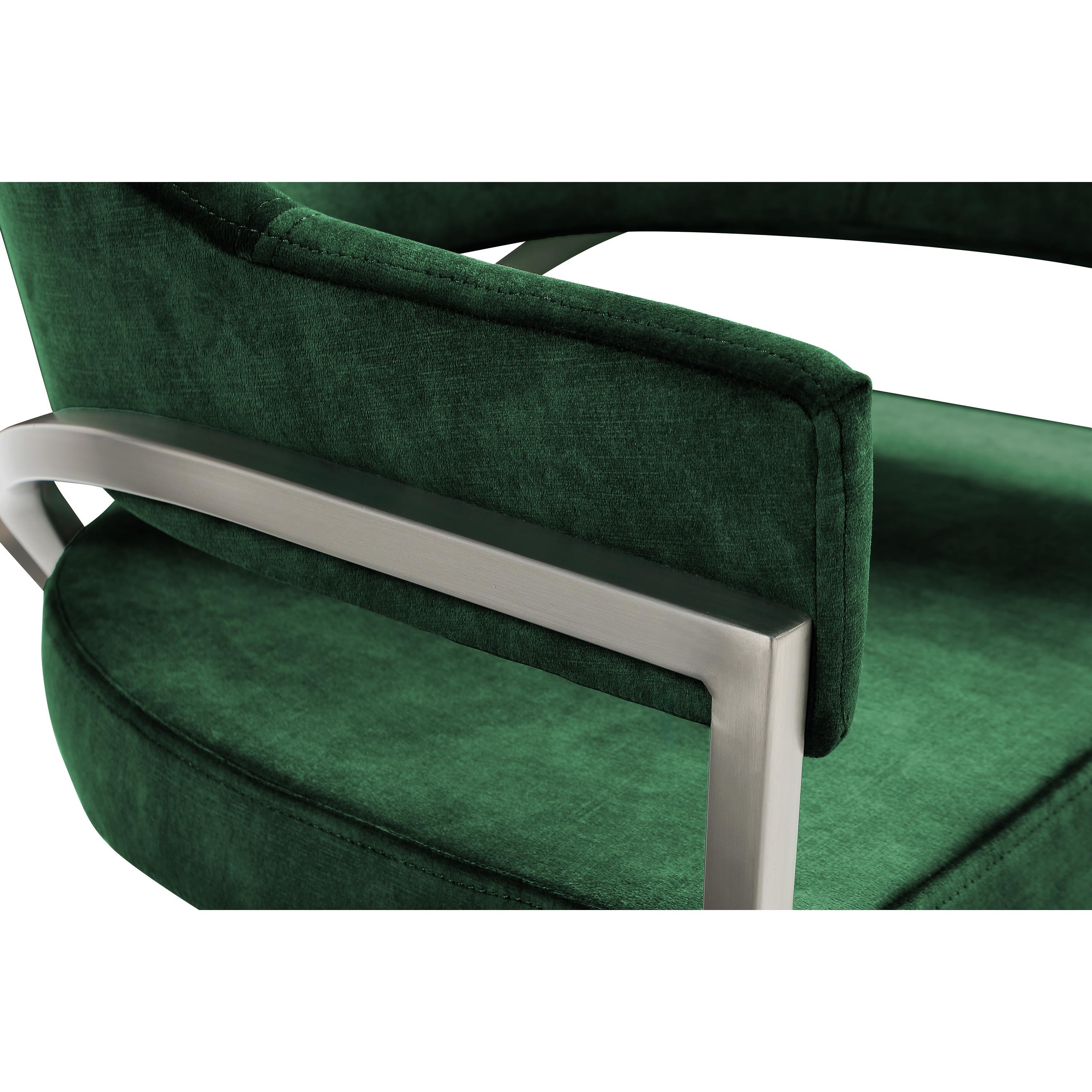 Meridian Madelyn Green Velvet Dining Chair