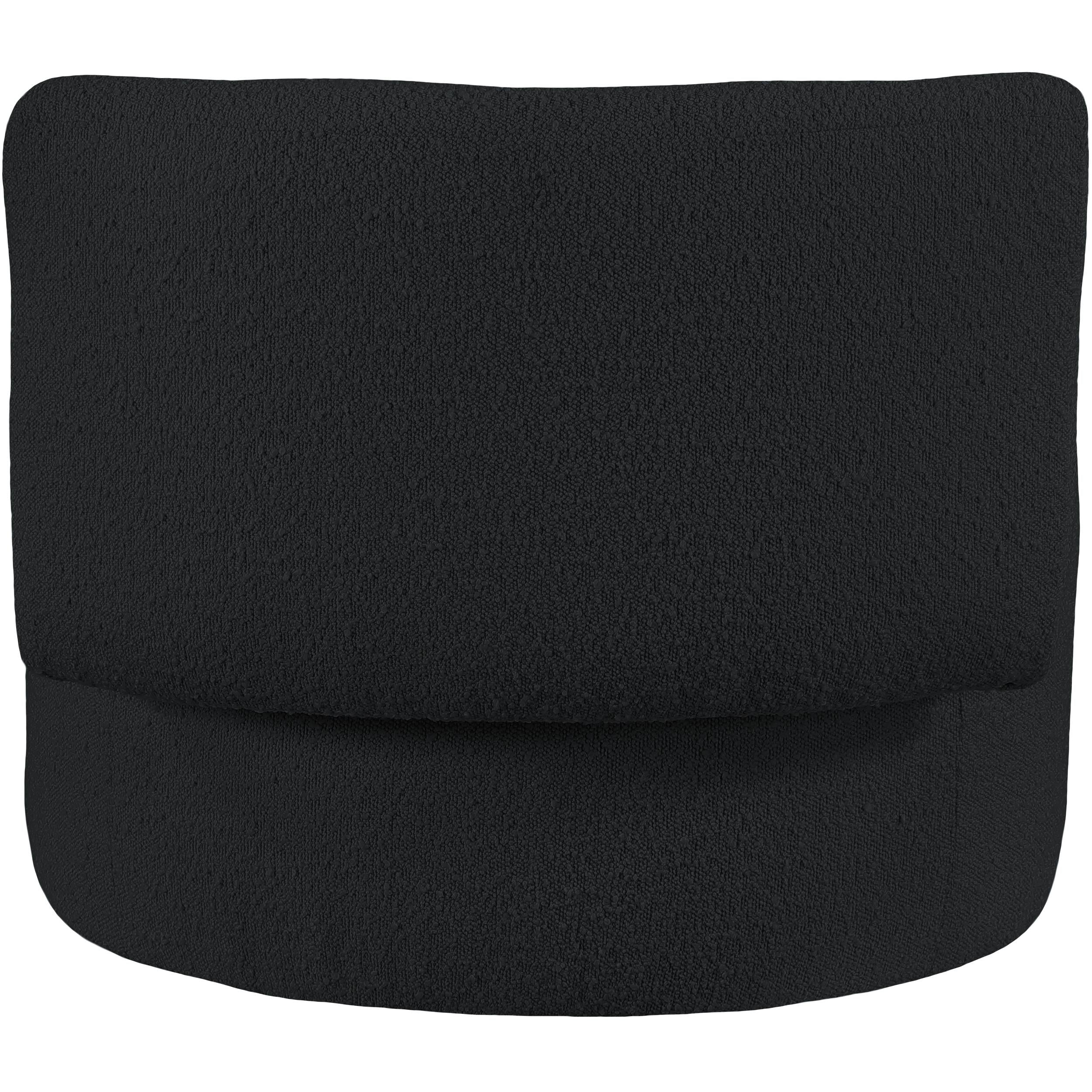 Meridian Como Black Boucle Fabric Accent Chair