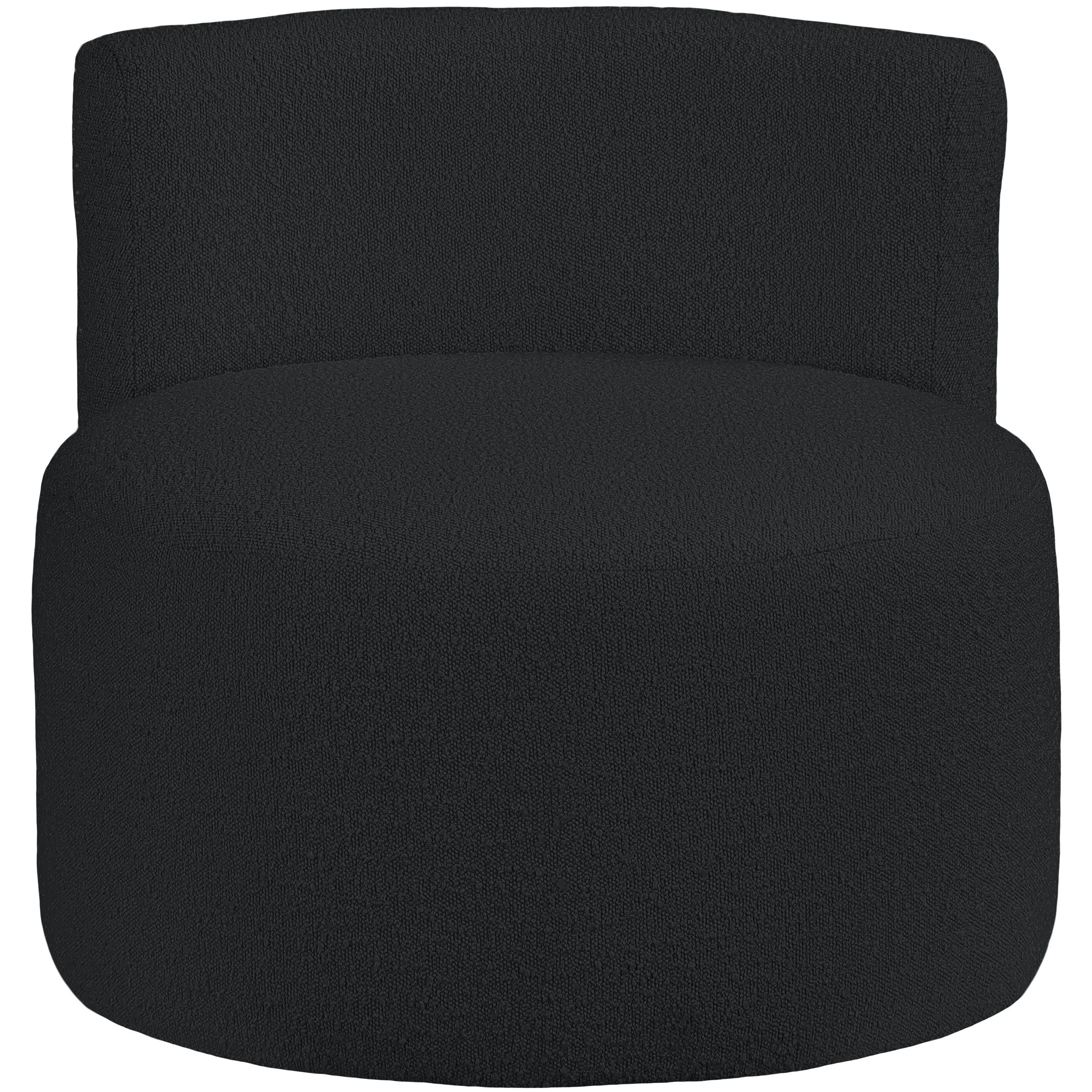 Meridian Como Black Boucle Fabric Accent Chair