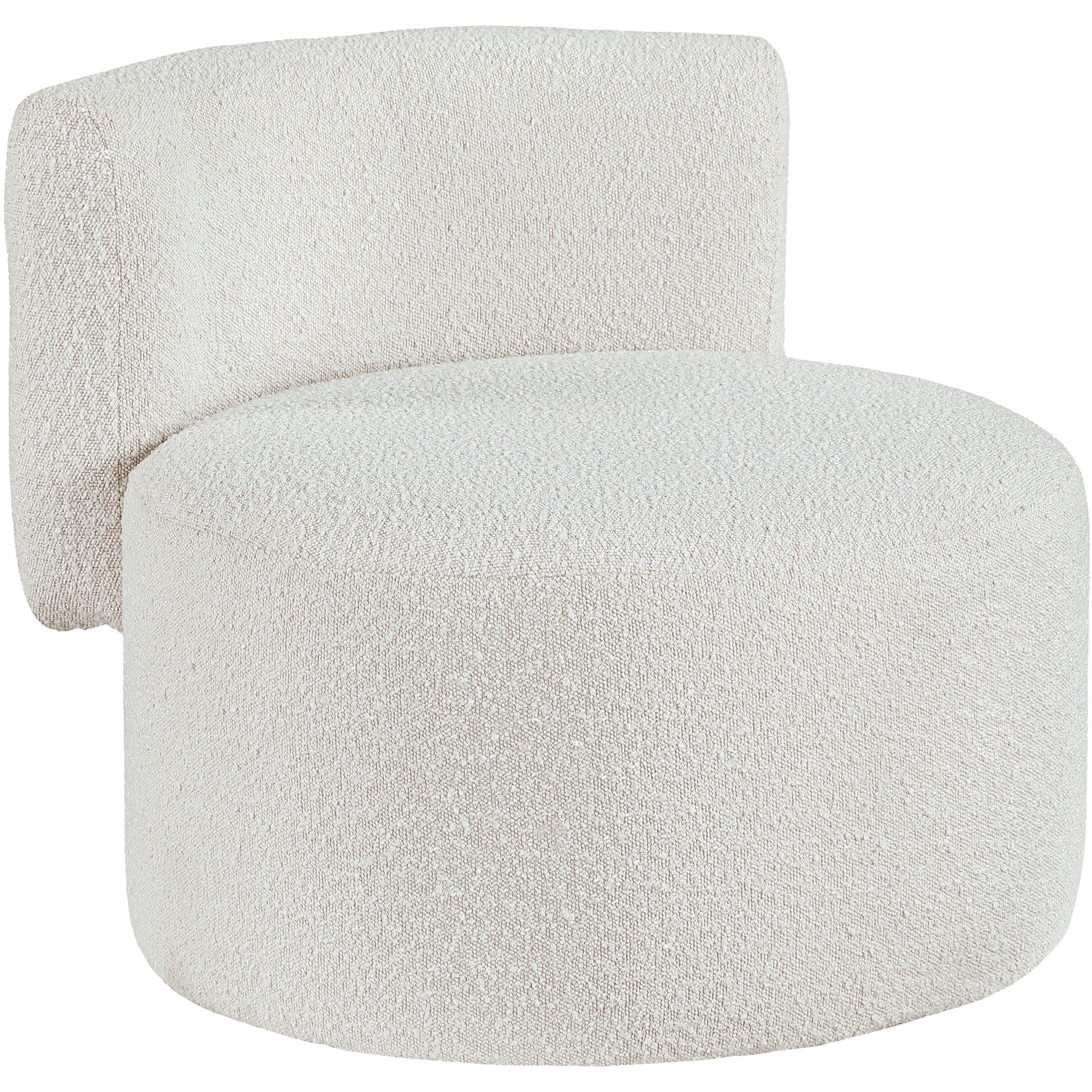 Meridian Como Cream Boucle Fabric Accent Chair