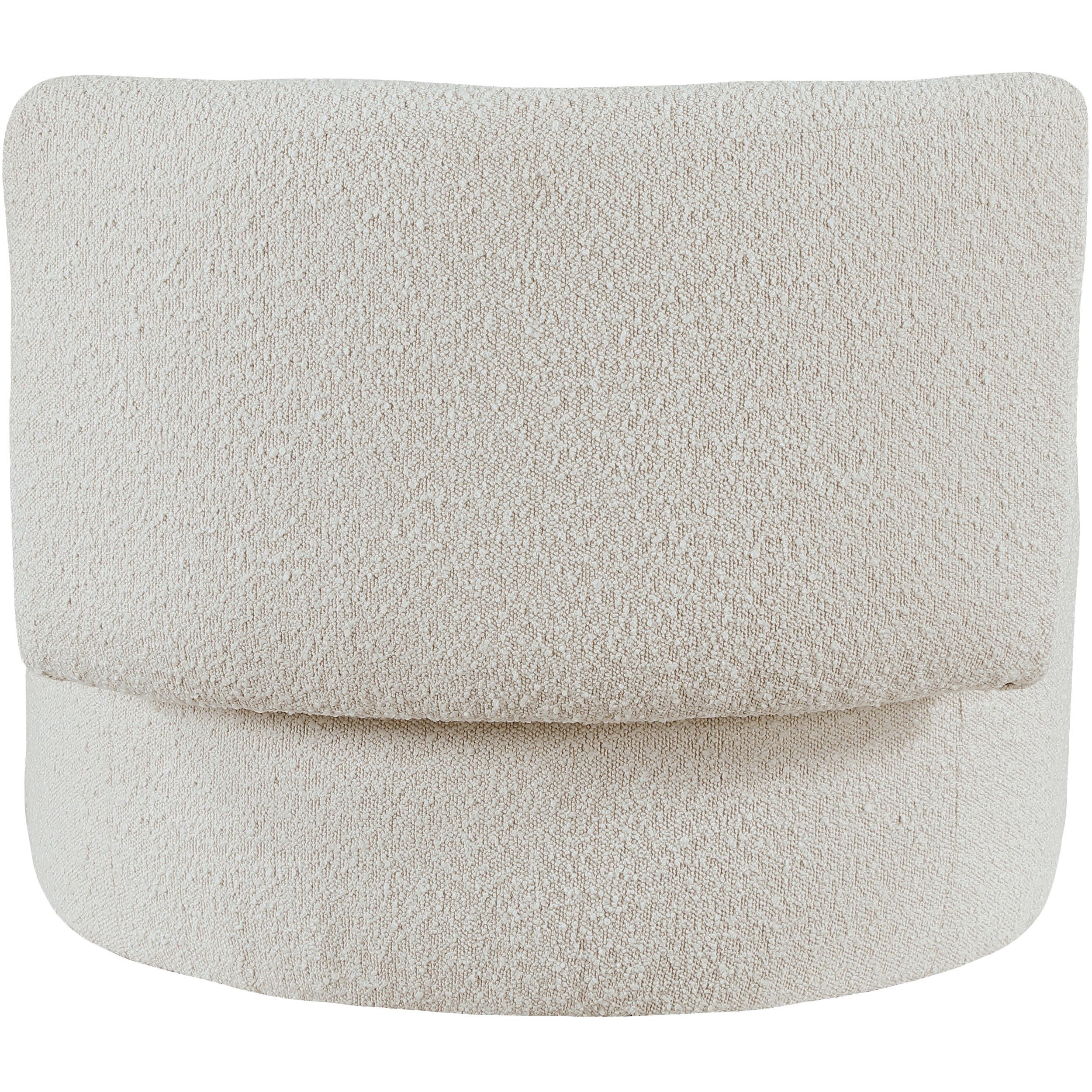Meridian Como Cream Boucle Fabric Accent Chair