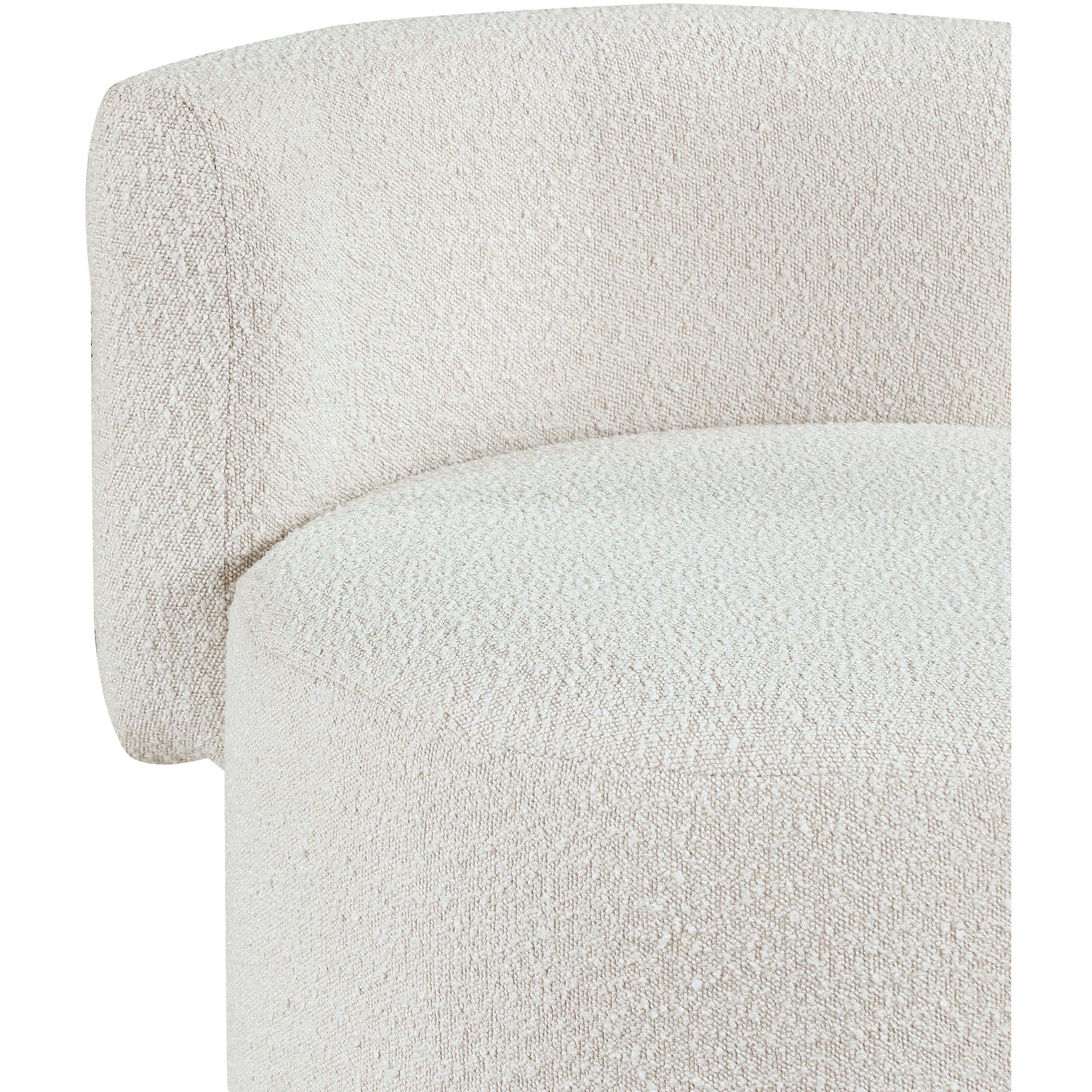 Meridian Como Cream Boucle Fabric Accent Chair