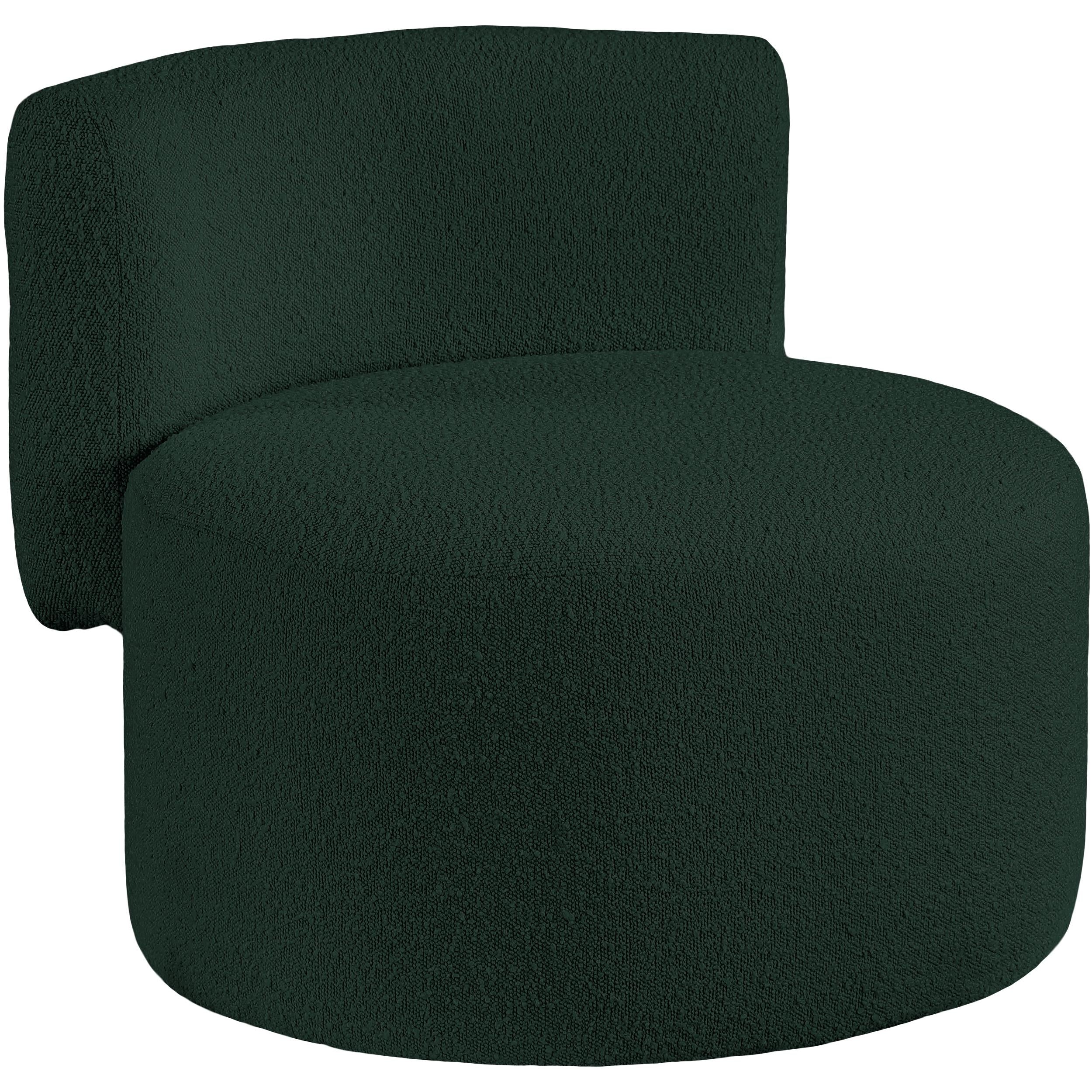 Meridian Como Green Boucle Fabric Accent Chair