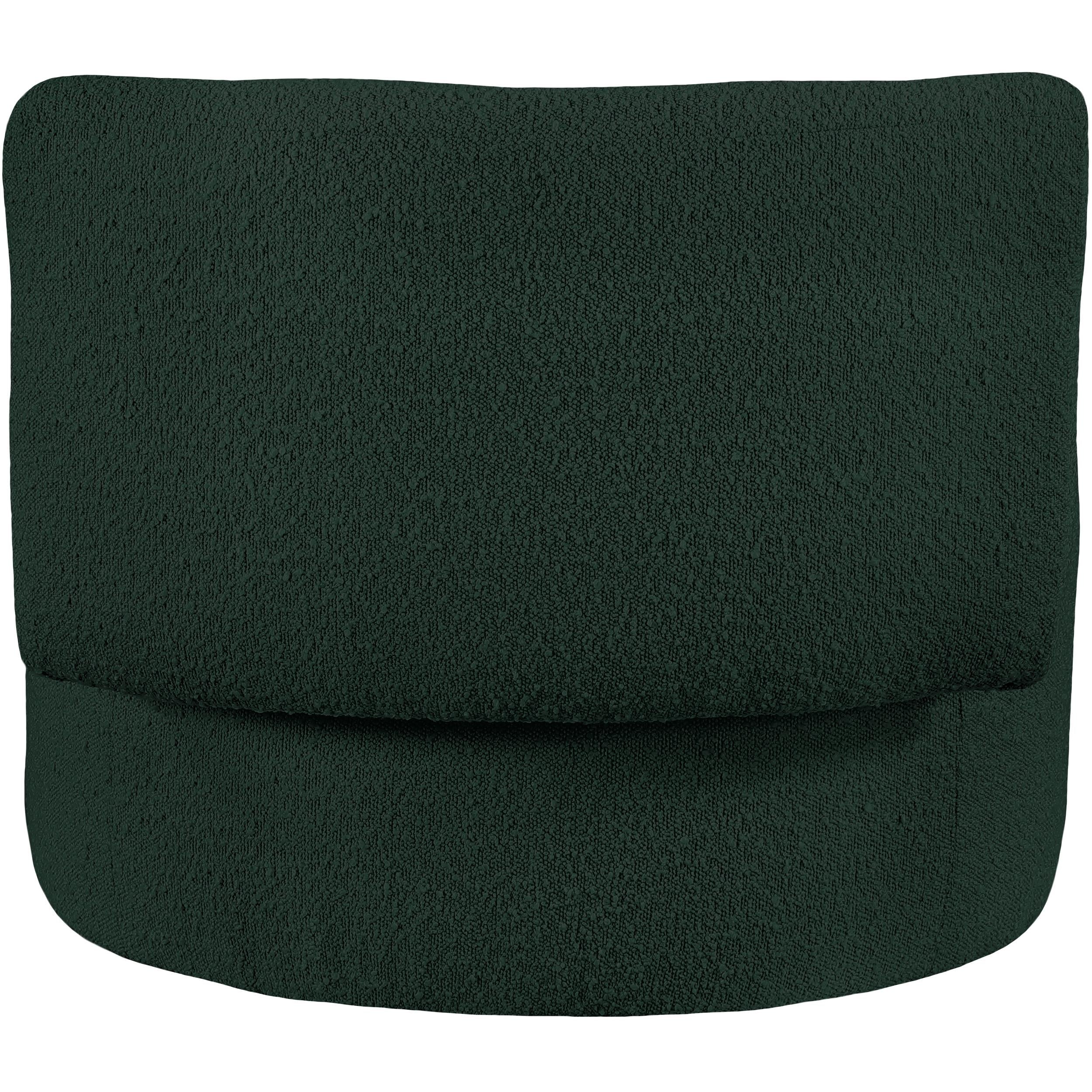 Meridian Como Green Boucle Fabric Accent Chair