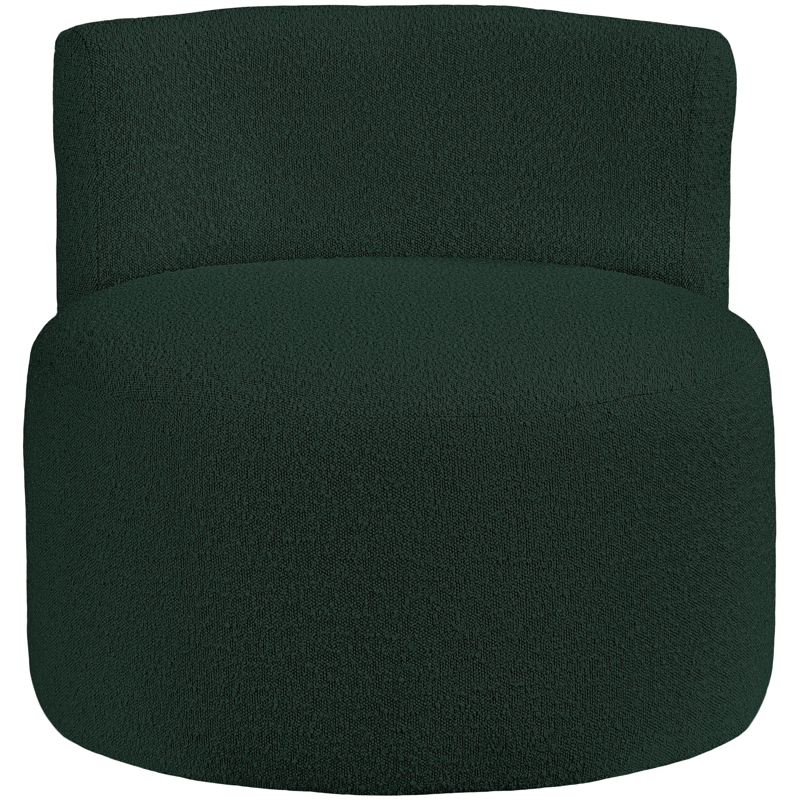 Meridian Como Green Boucle Fabric Accent Chair