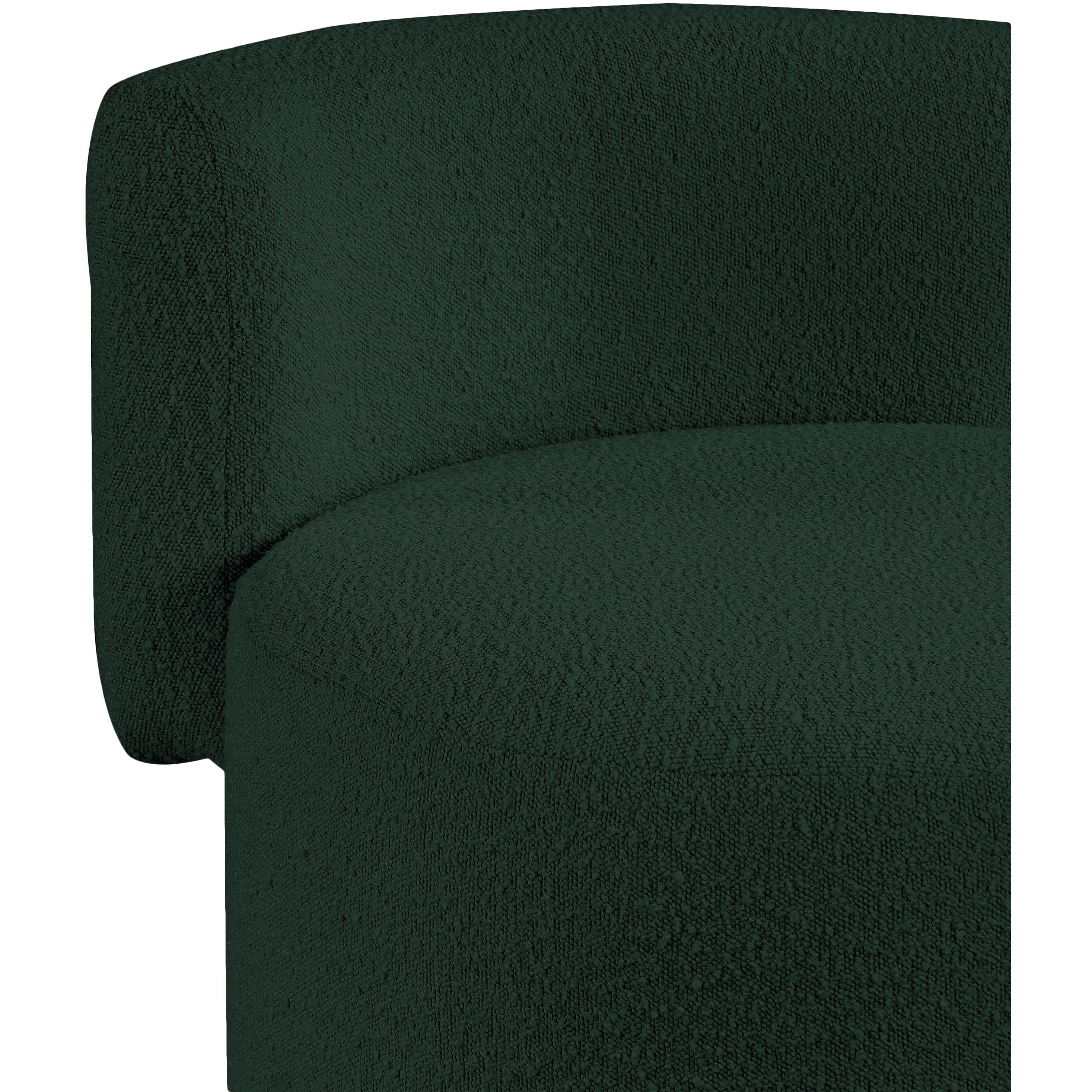 Meridian Como Green Boucle Fabric Accent Chair