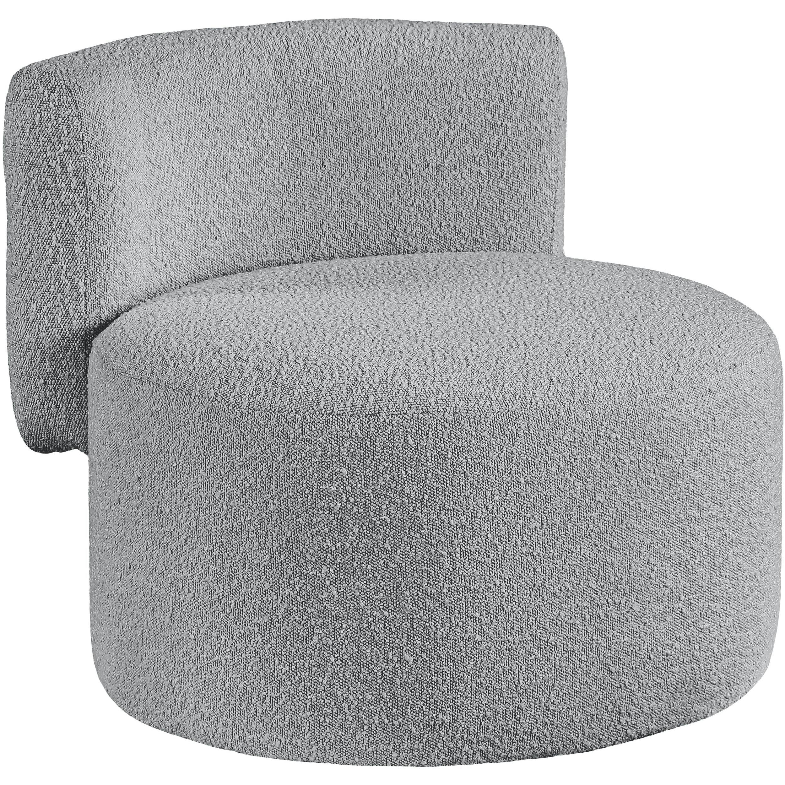 Meridian Como Grey Boucle Fabric Accent Chair