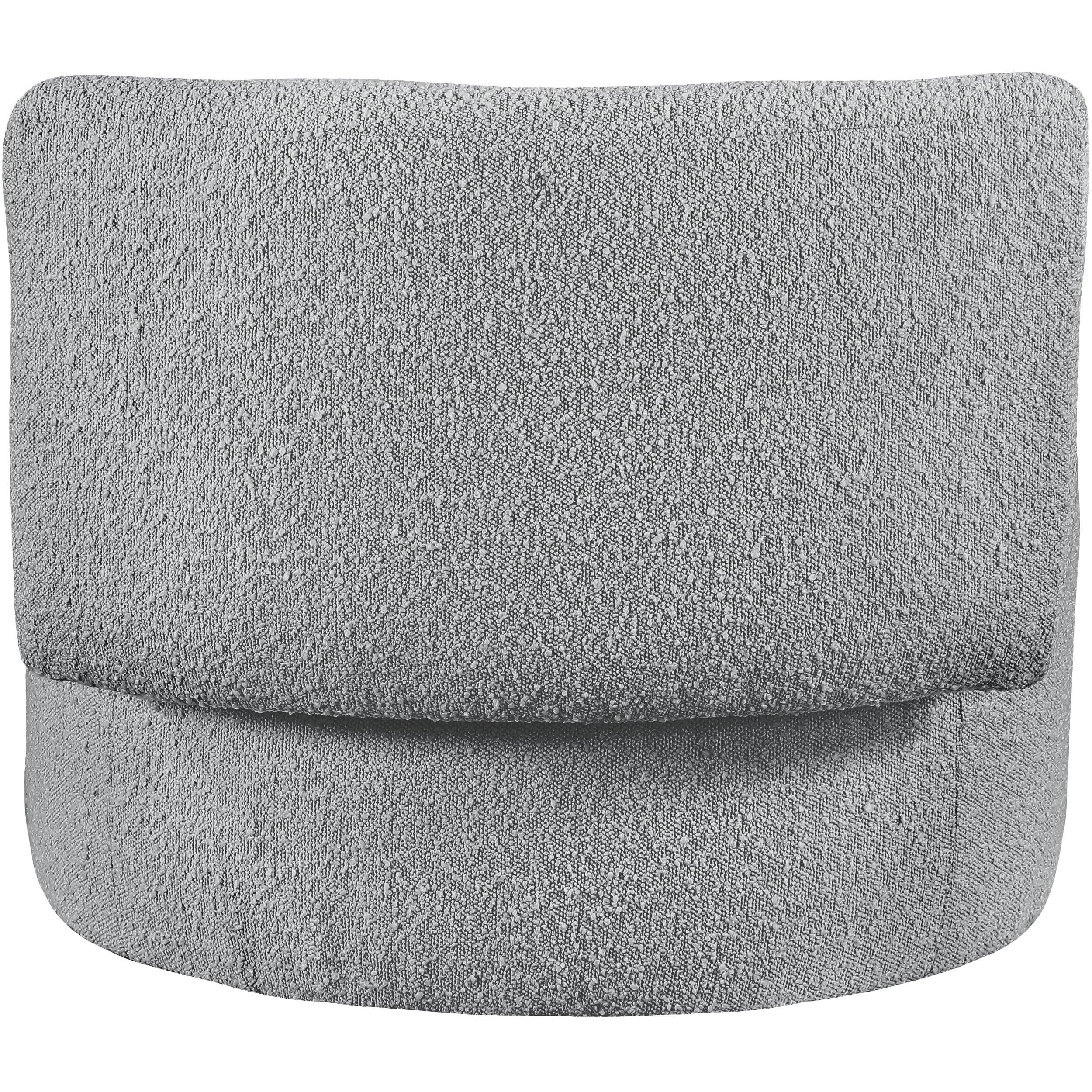 Meridian Como Grey Boucle Fabric Accent Chair
