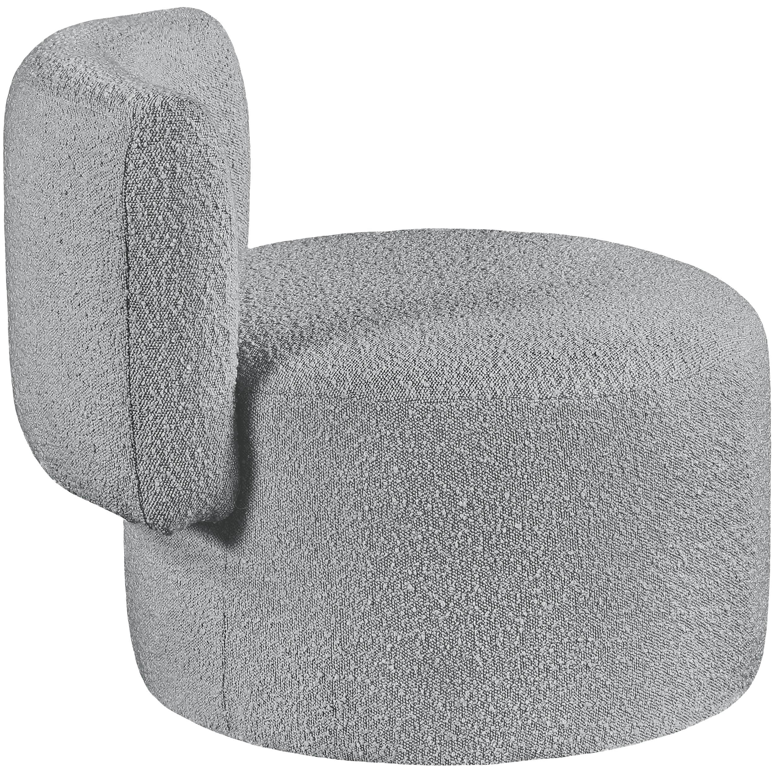 Meridian Como Grey Boucle Fabric Accent Chair