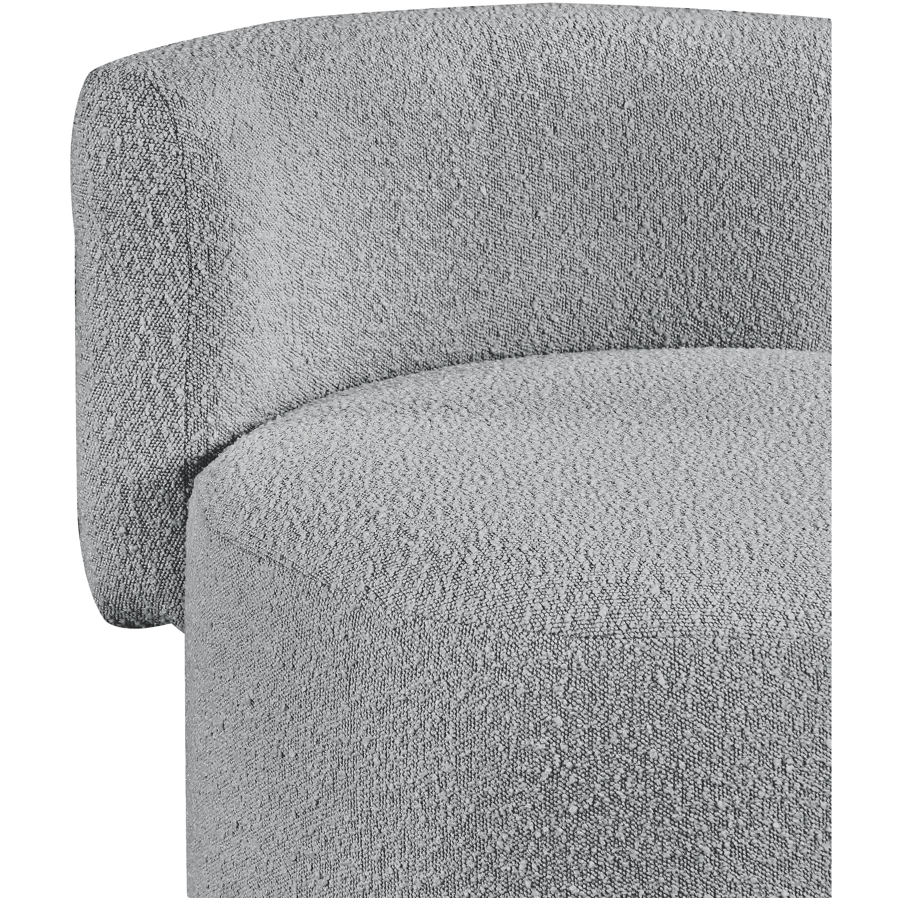 Meridian Como Grey Boucle Fabric Accent Chair