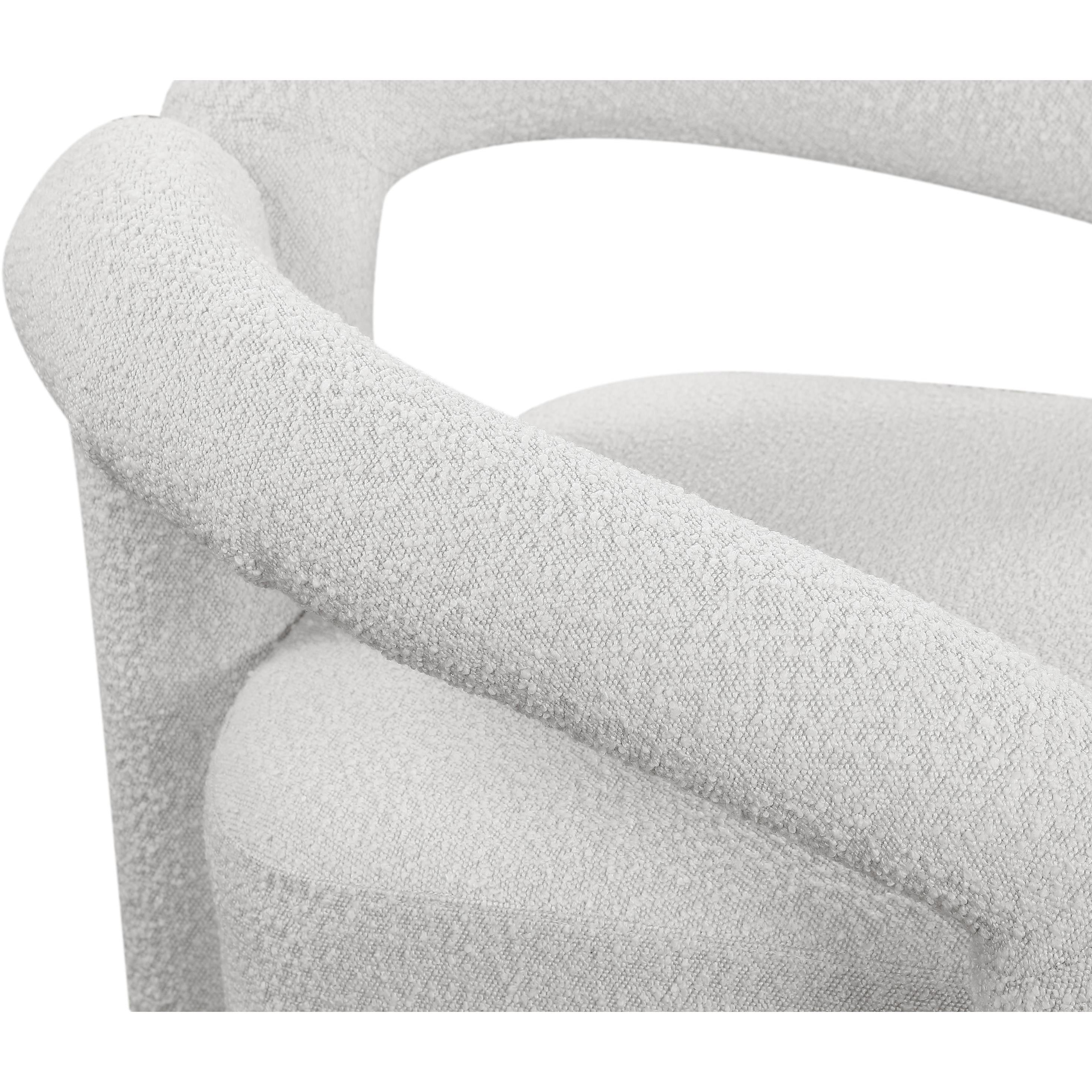 Meridian Otto Cream Boucle Fabric Accent Chair