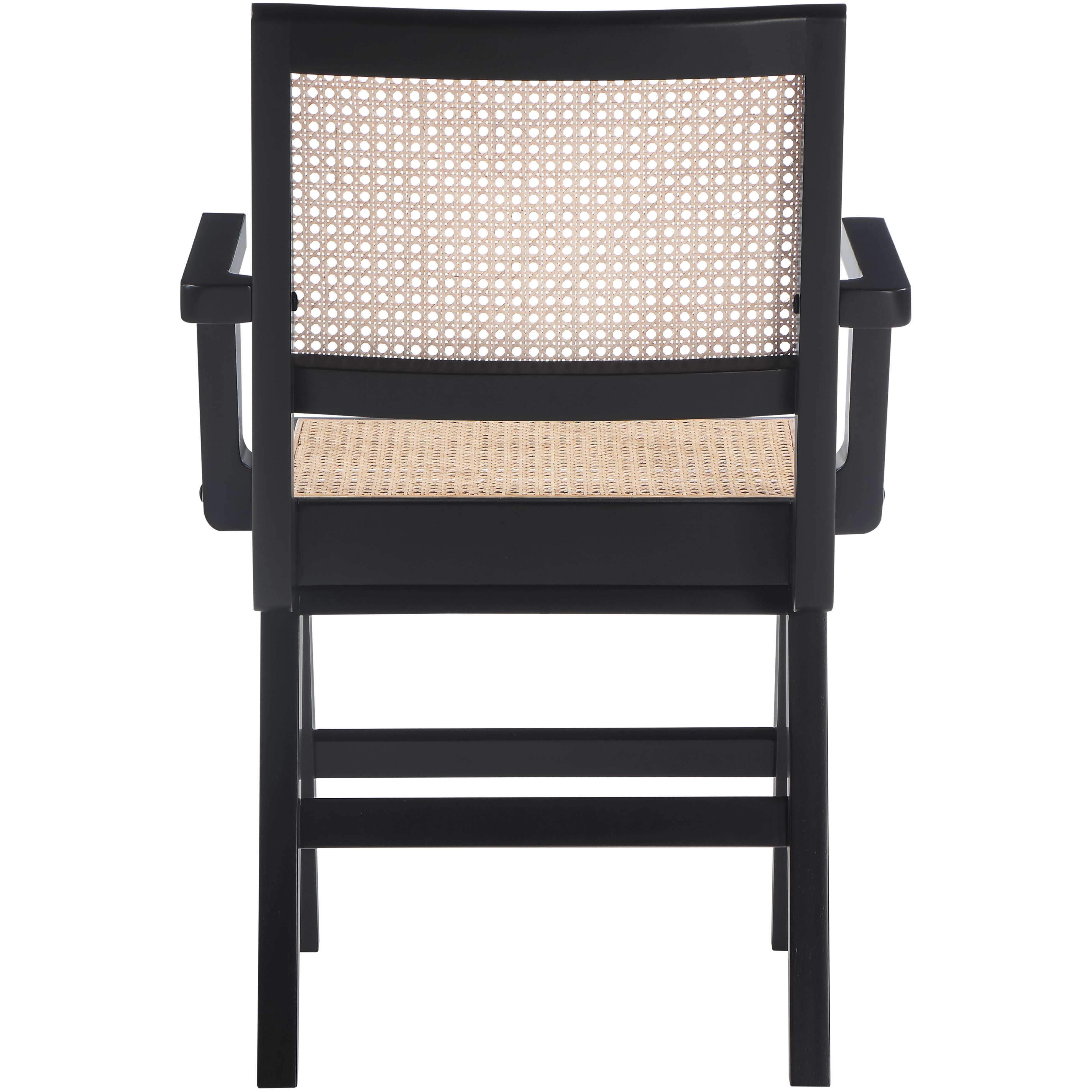 Meridian Preston Black Wood Dining Arm Chair
