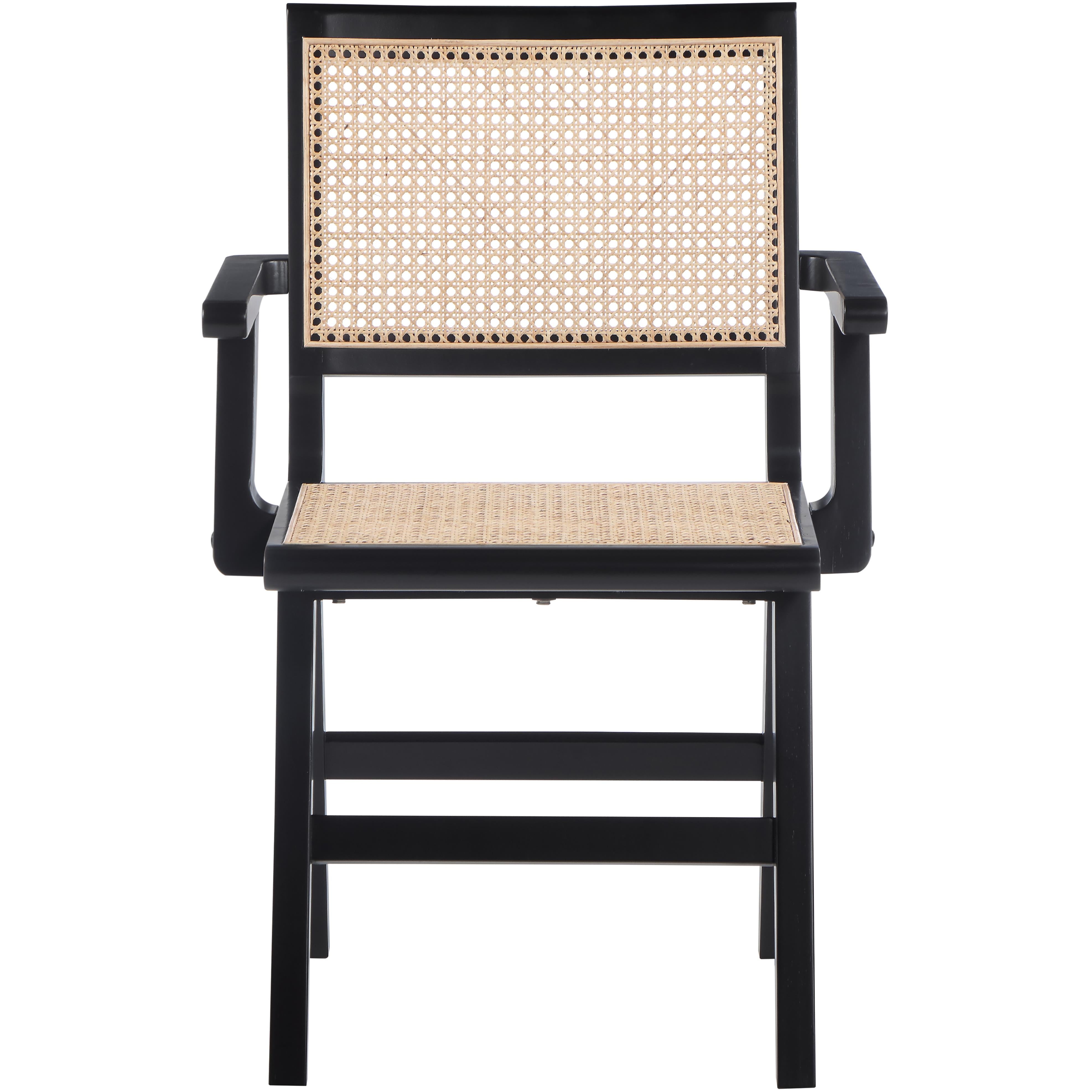 Meridian Preston Black Wood Dining Arm Chair