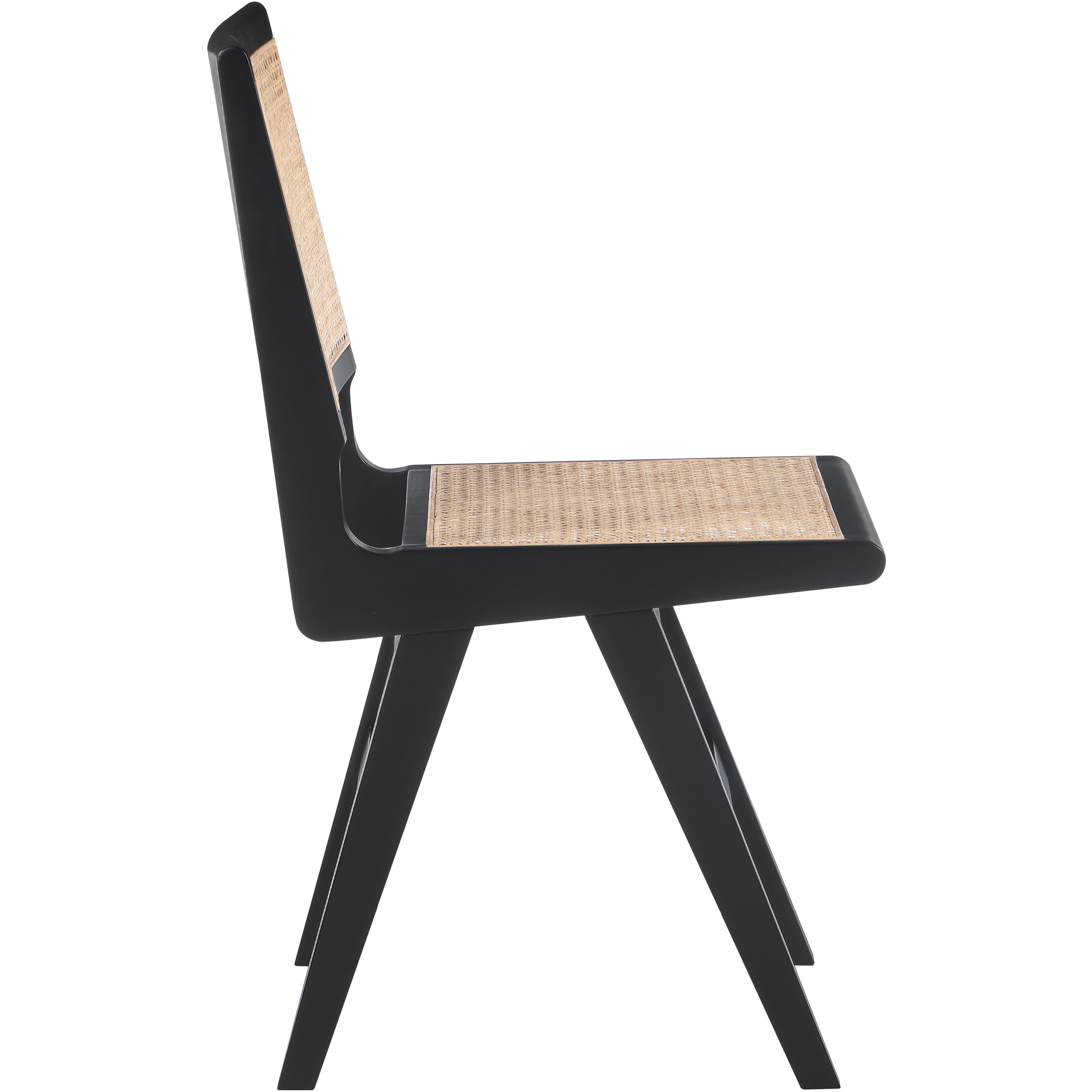 Meridian Preston Black Wood Dining Side Chair