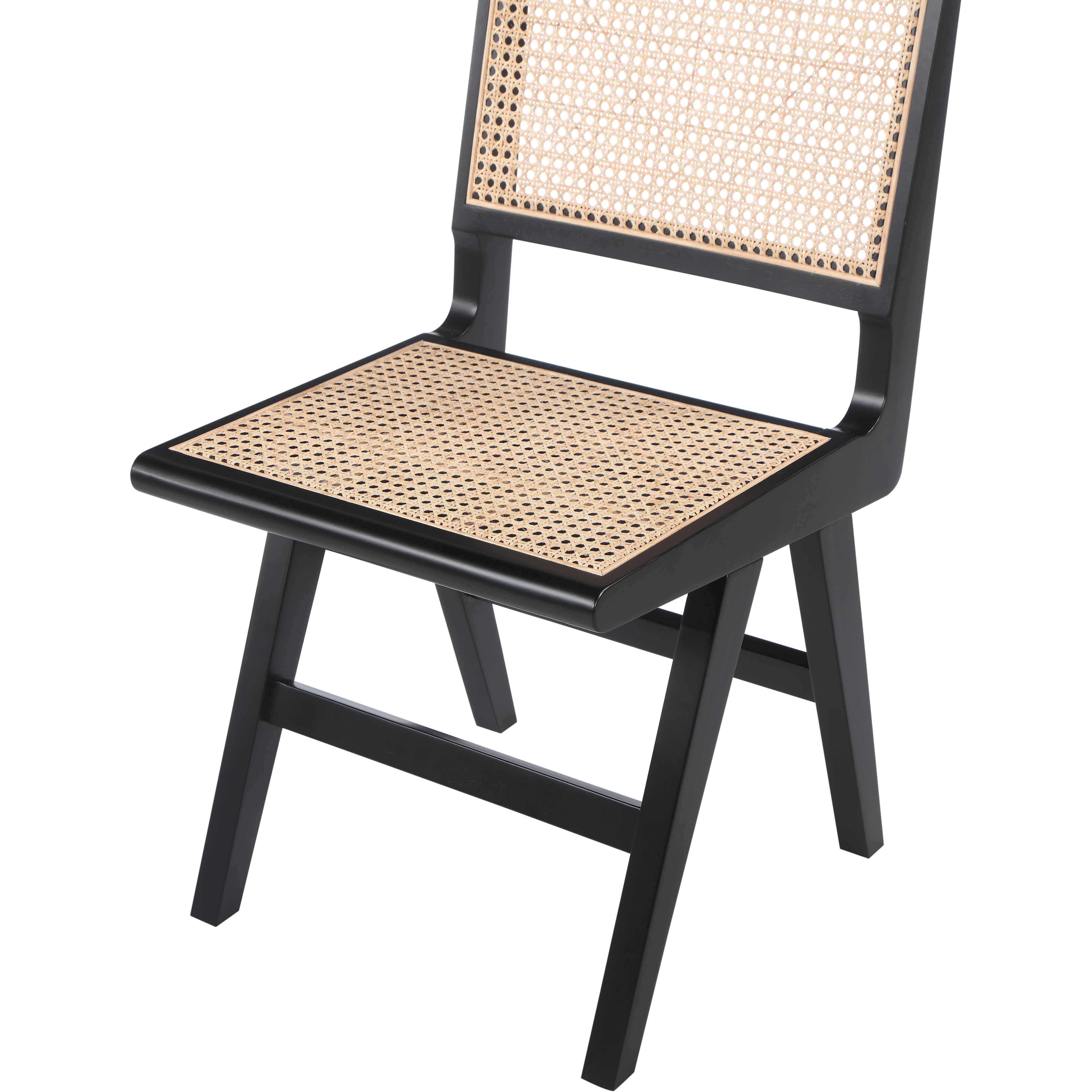 Meridian Preston Black Wood Dining Side Chair