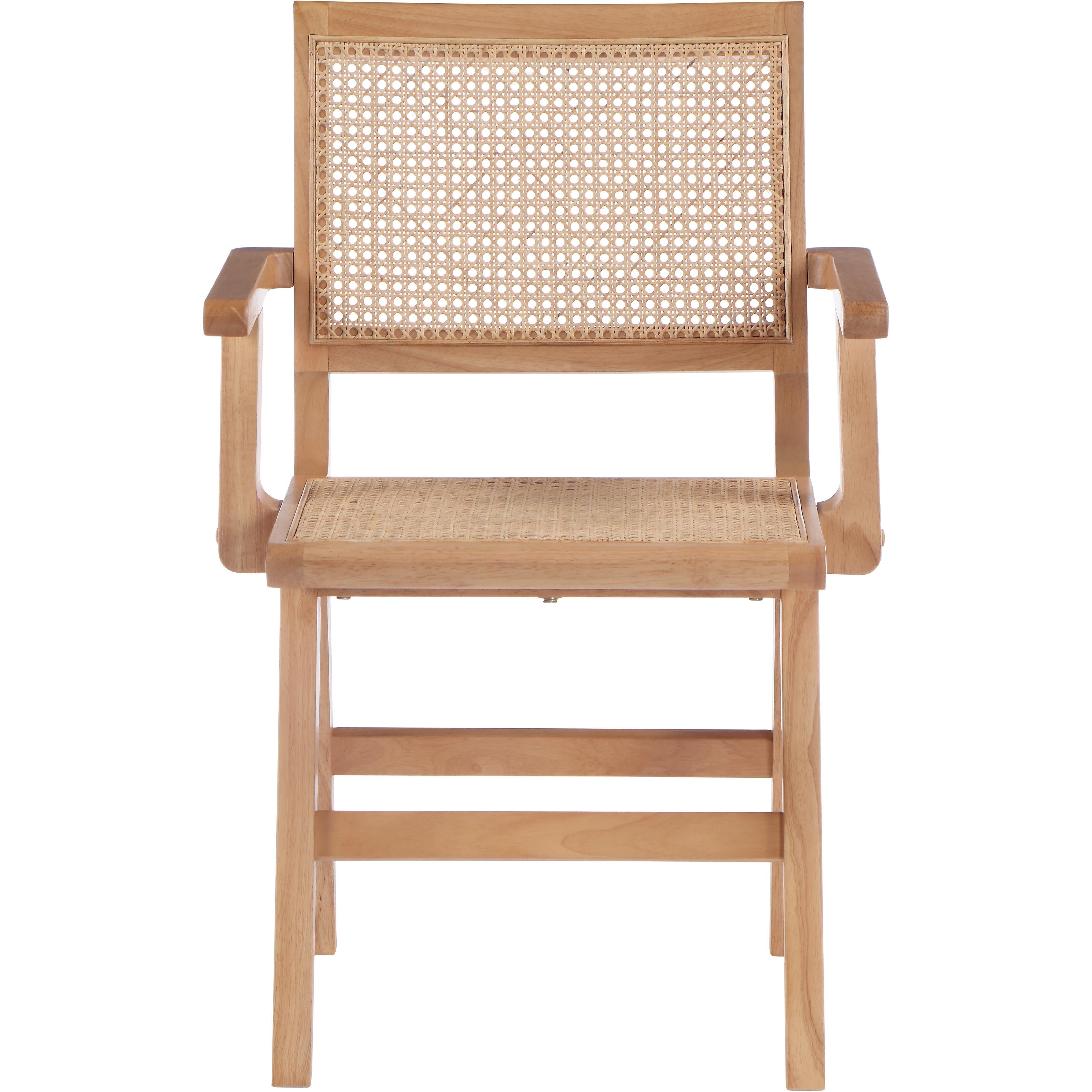 Meridian Preston Natural Wood Dining Arm Chair