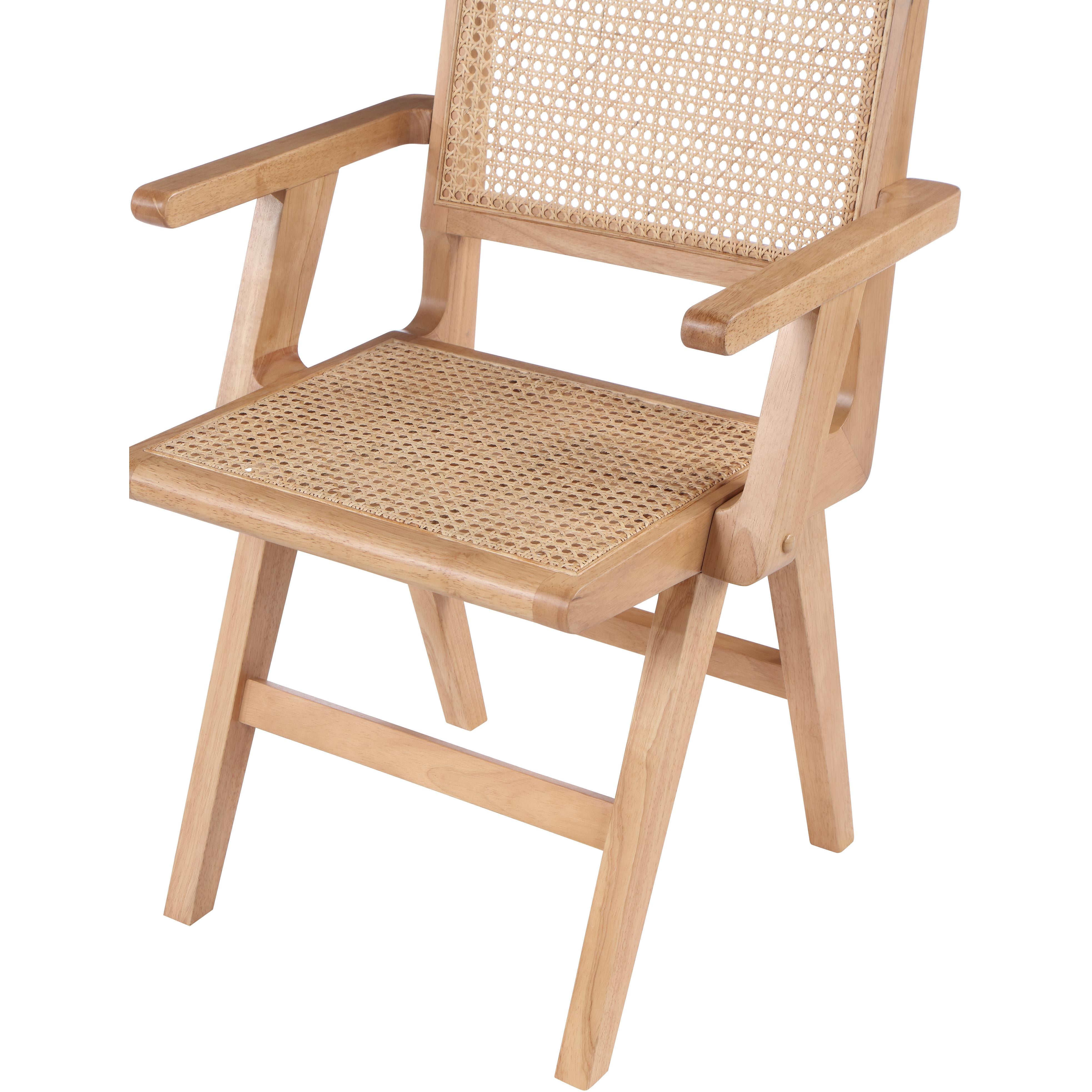 Meridian Preston Natural Wood Dining Arm Chair