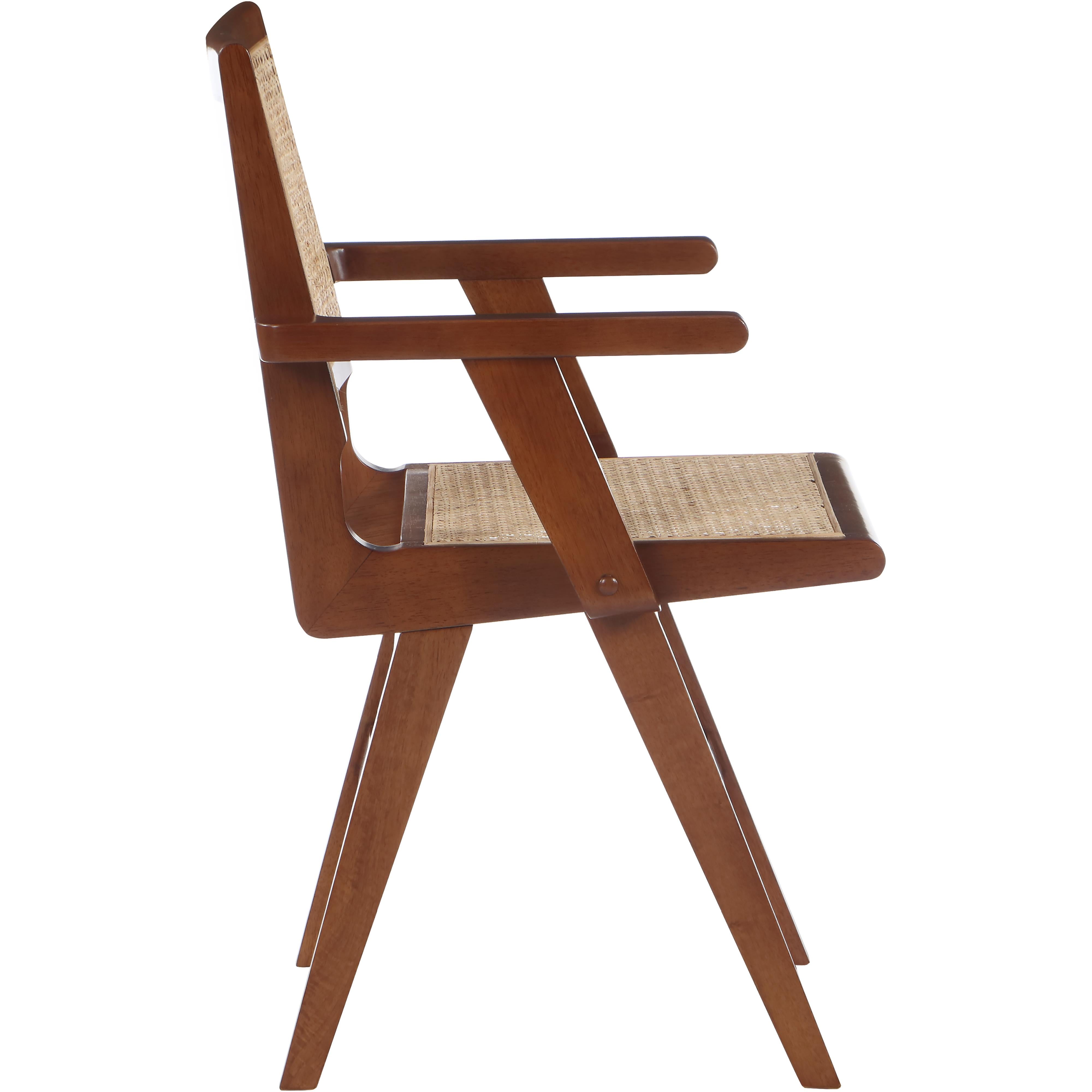 Meridian Preston Walnut Wood Dining Arm Chair