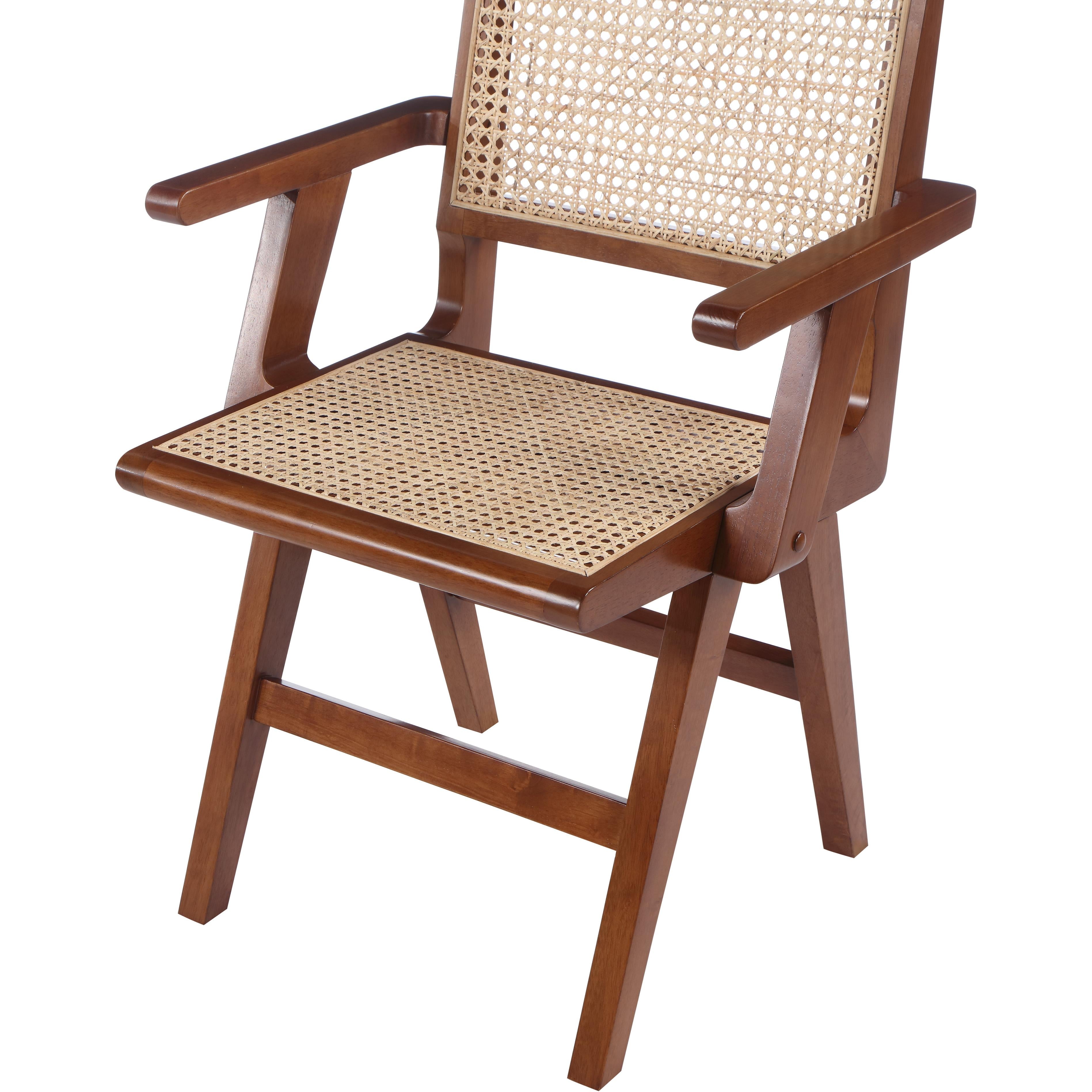 Meridian Preston Walnut Wood Dining Arm Chair