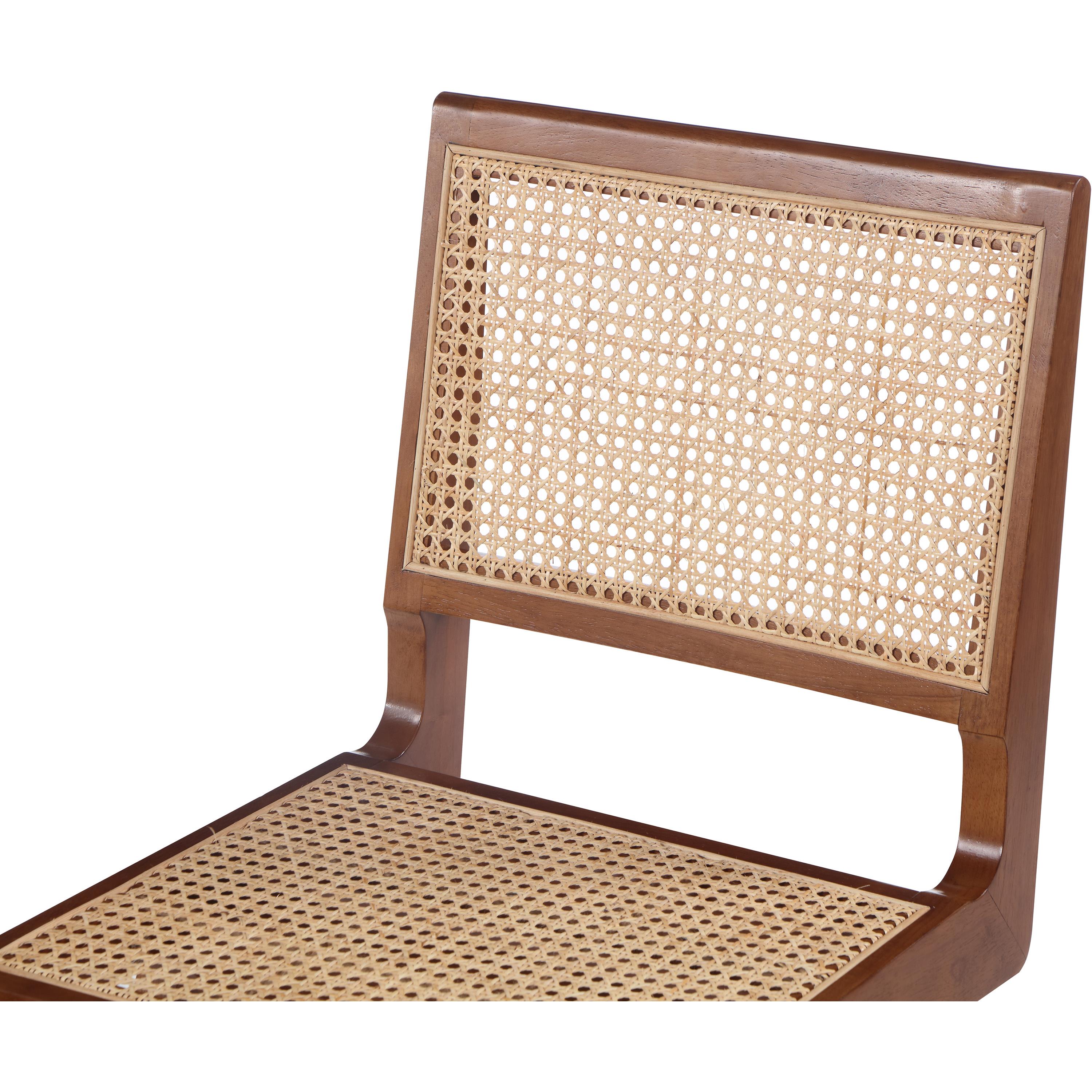 Meridian Preston Walnut Wood Dining Side Chair