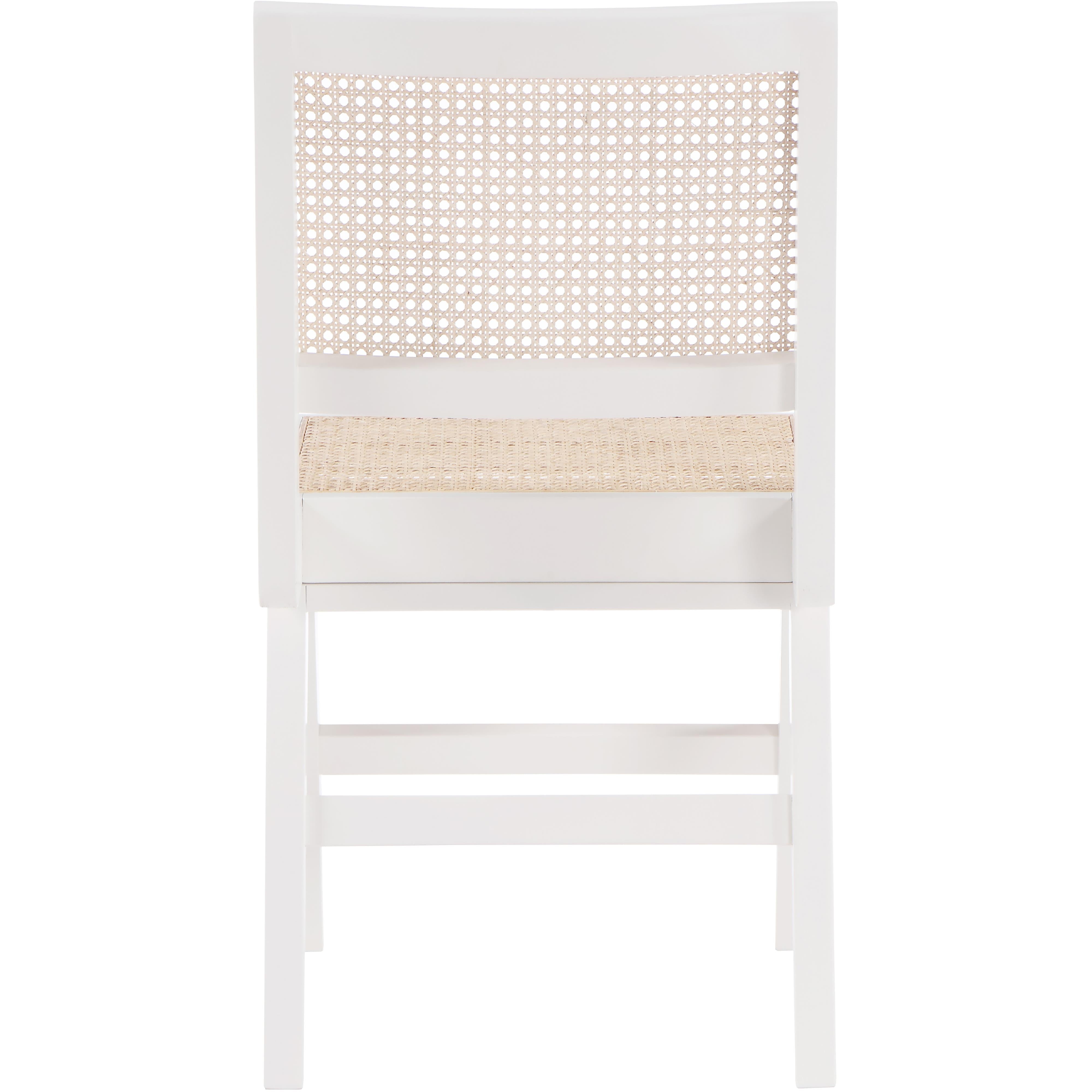 Meridian Preston White Wood Dining Side Chair