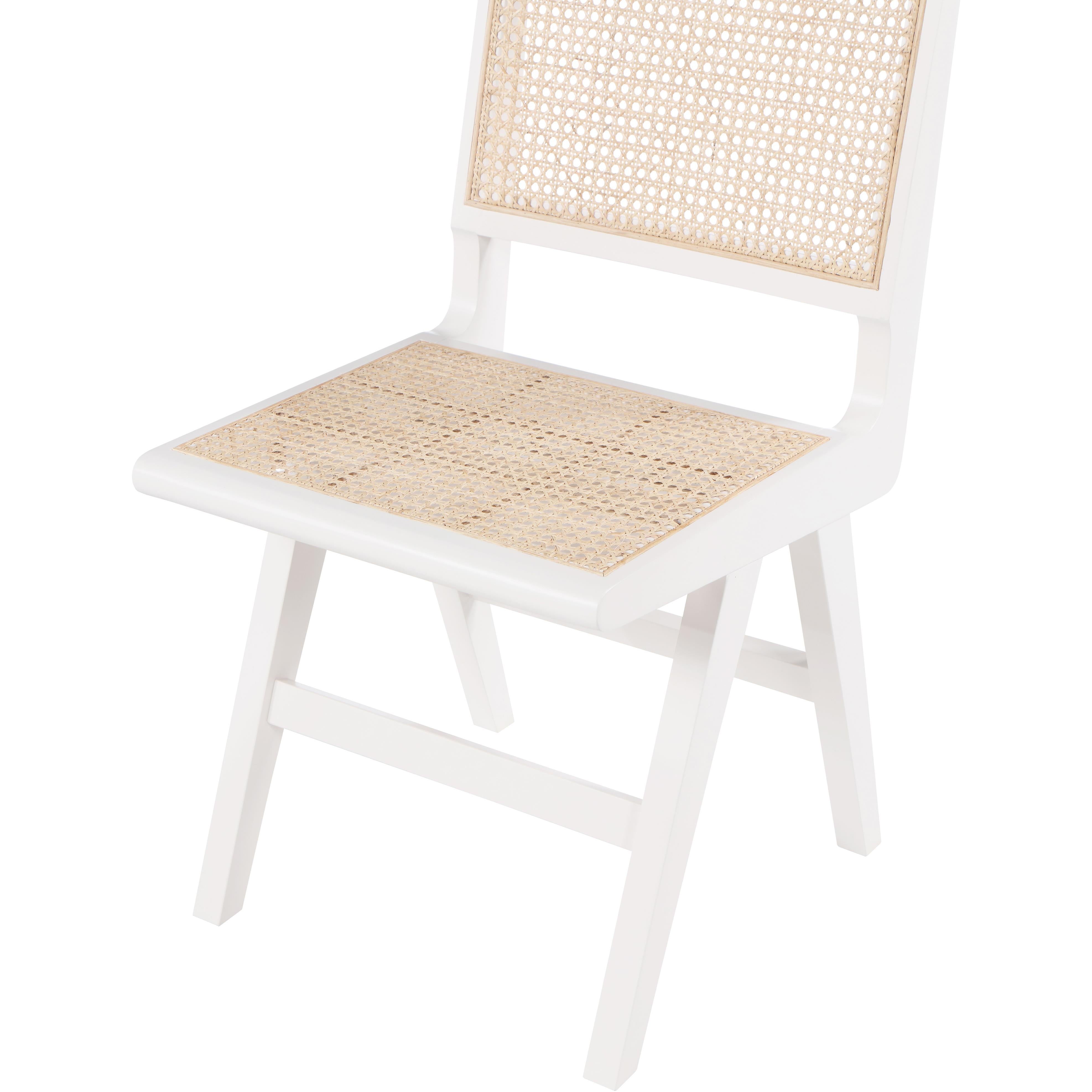 Meridian Preston White Wood Dining Side Chair