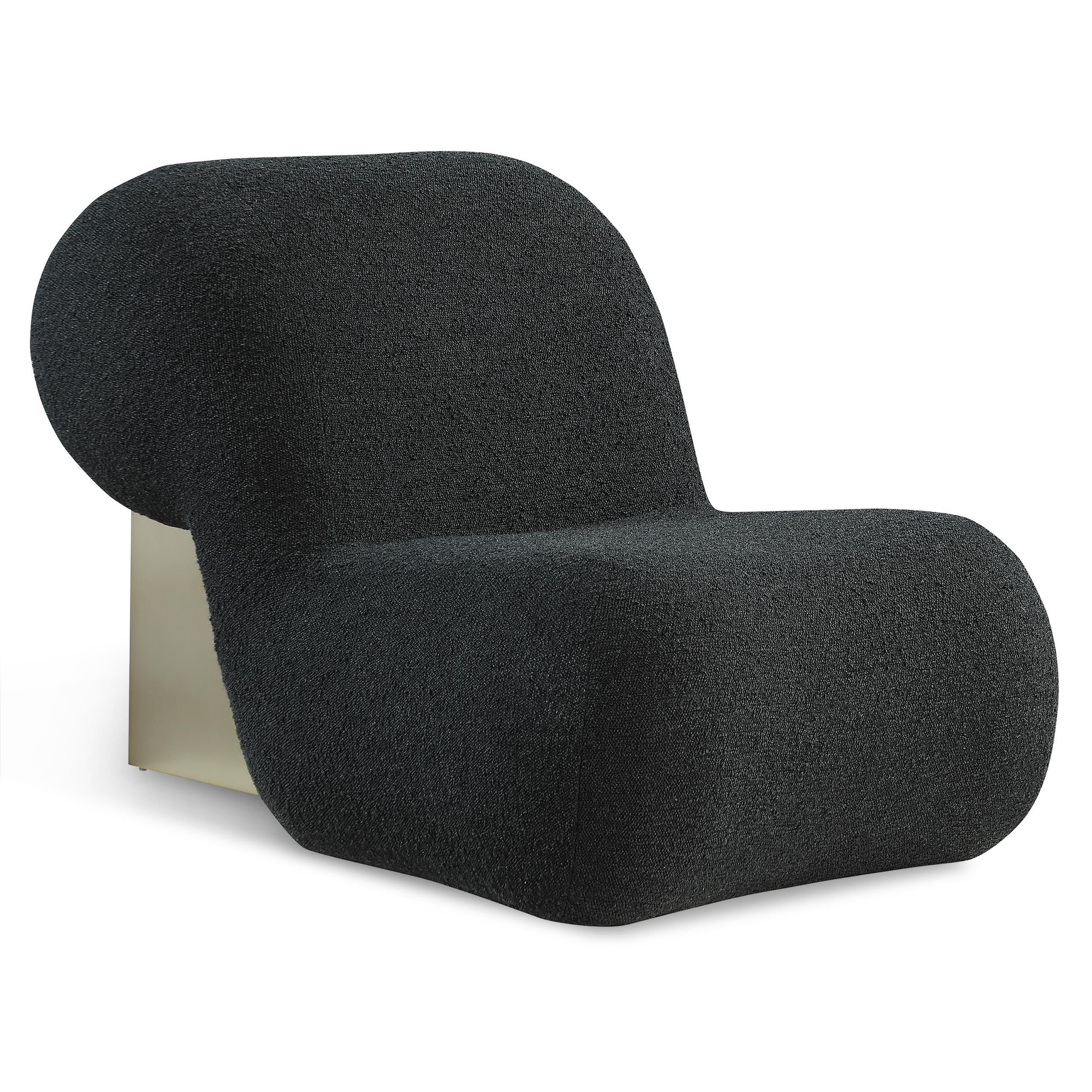 Meridian Quadra Black Fabric Accent Chair