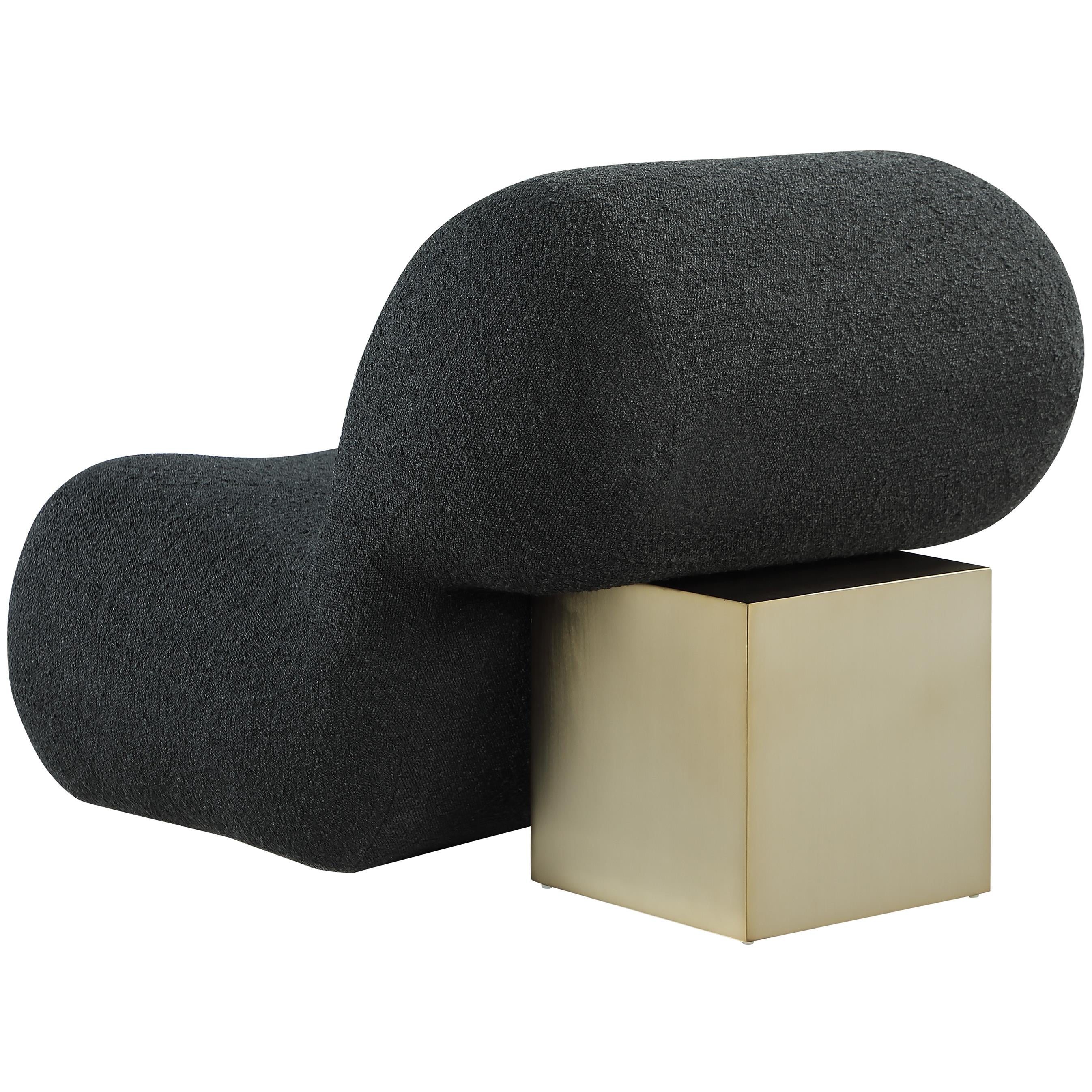 Meridian Quadra Black Fabric Accent Chair