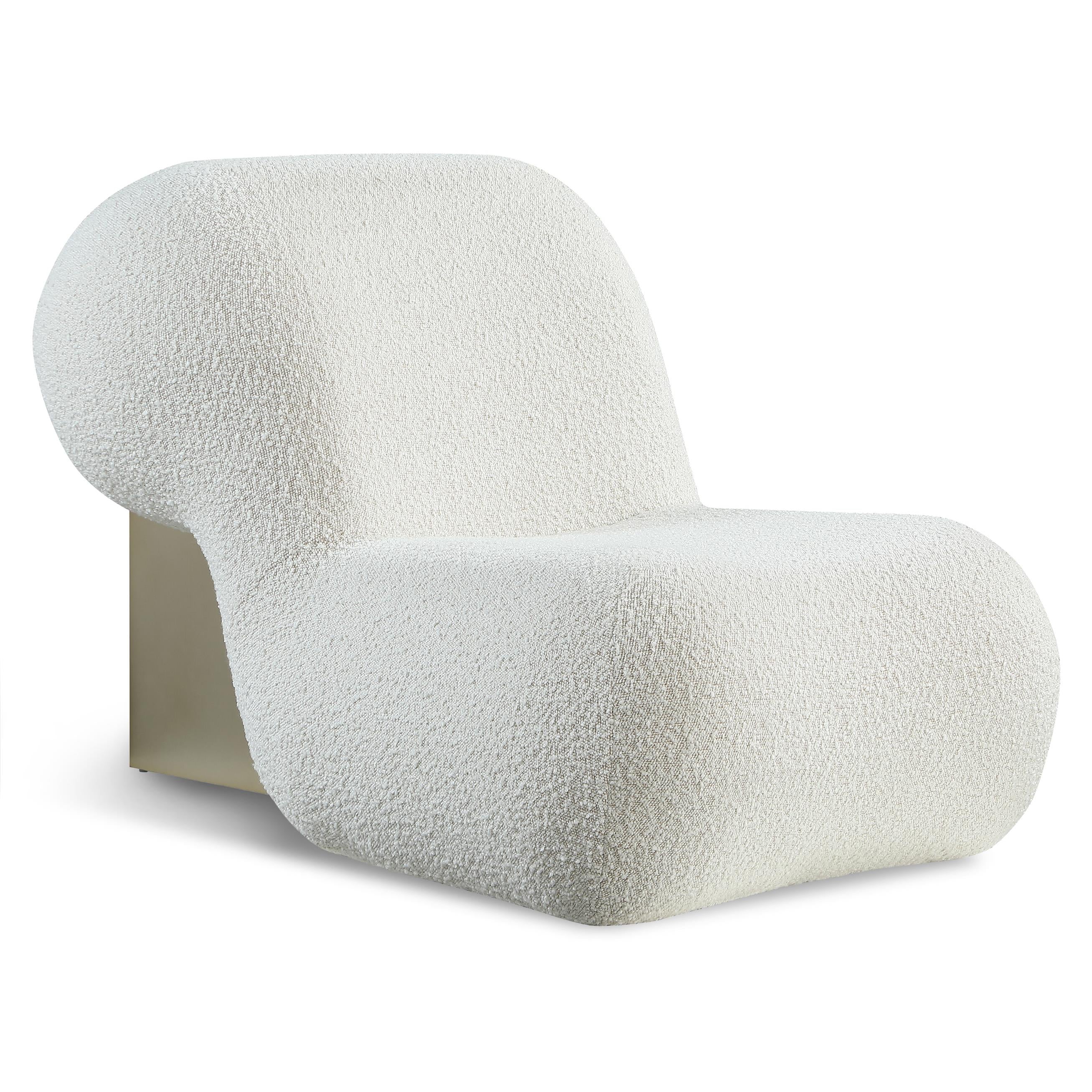 Meridian Quadra Cream Fabric Accent Chair