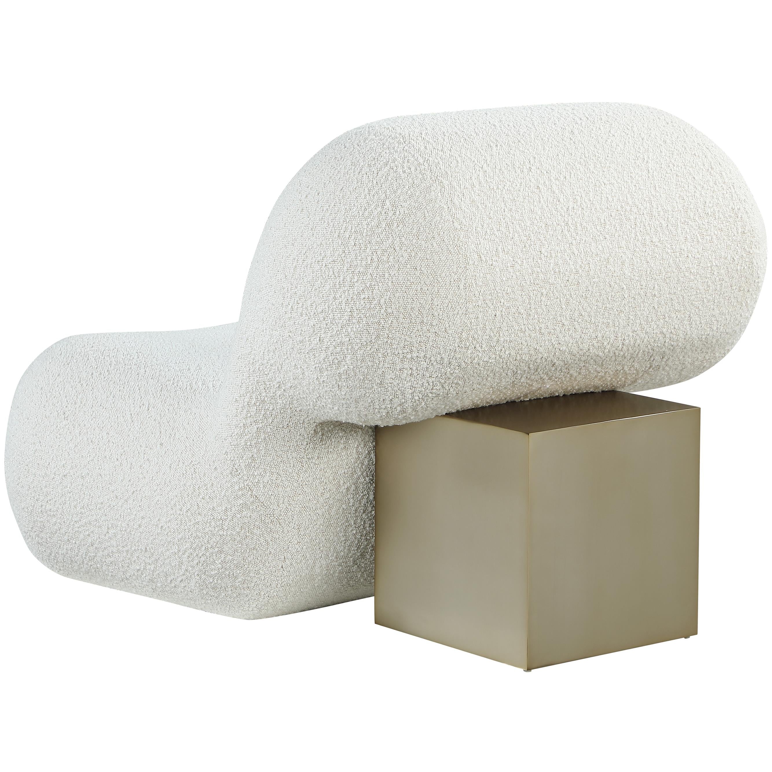 Meridian Quadra Cream Fabric Accent Chair