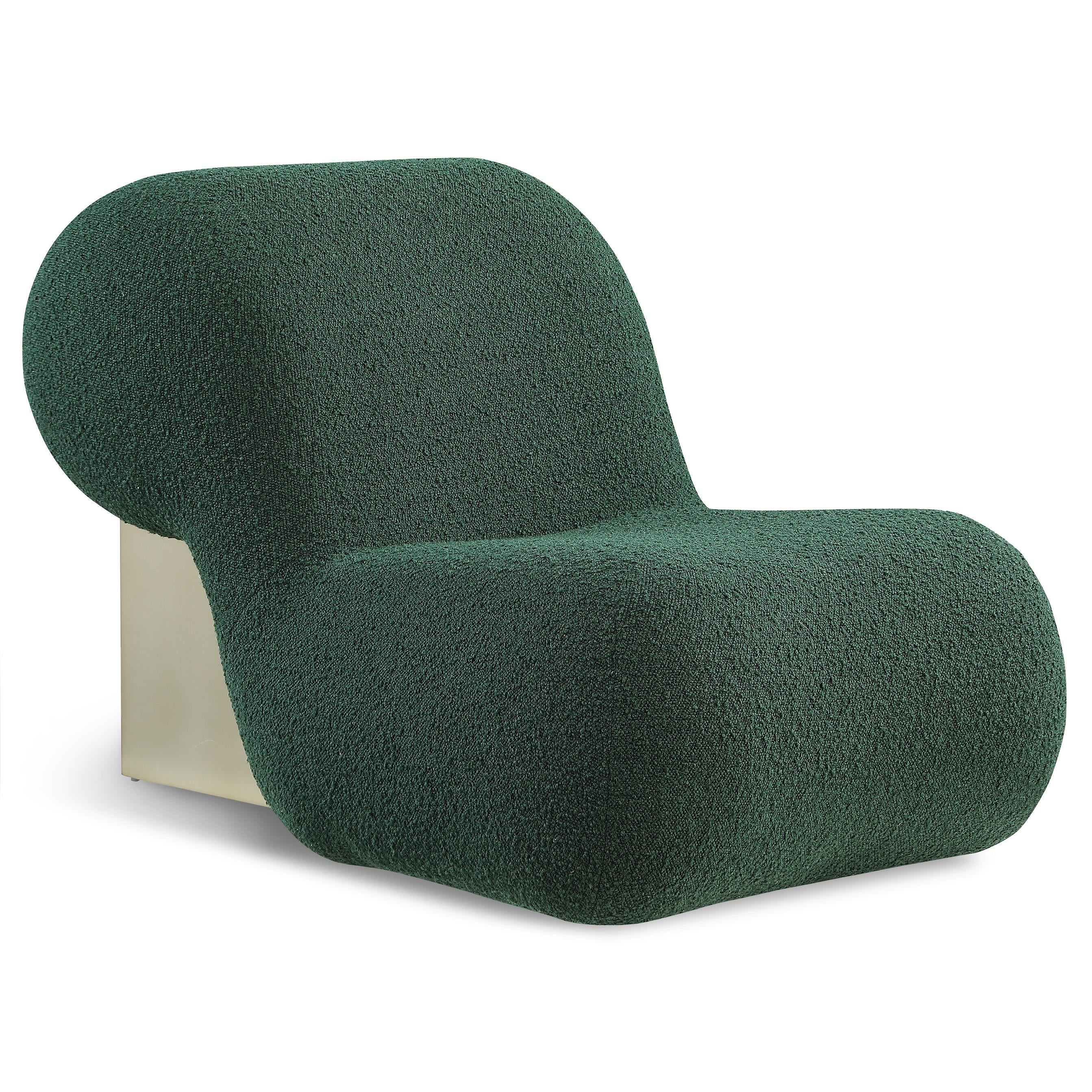 Meridian Quadra Green Fabric Accent Chair