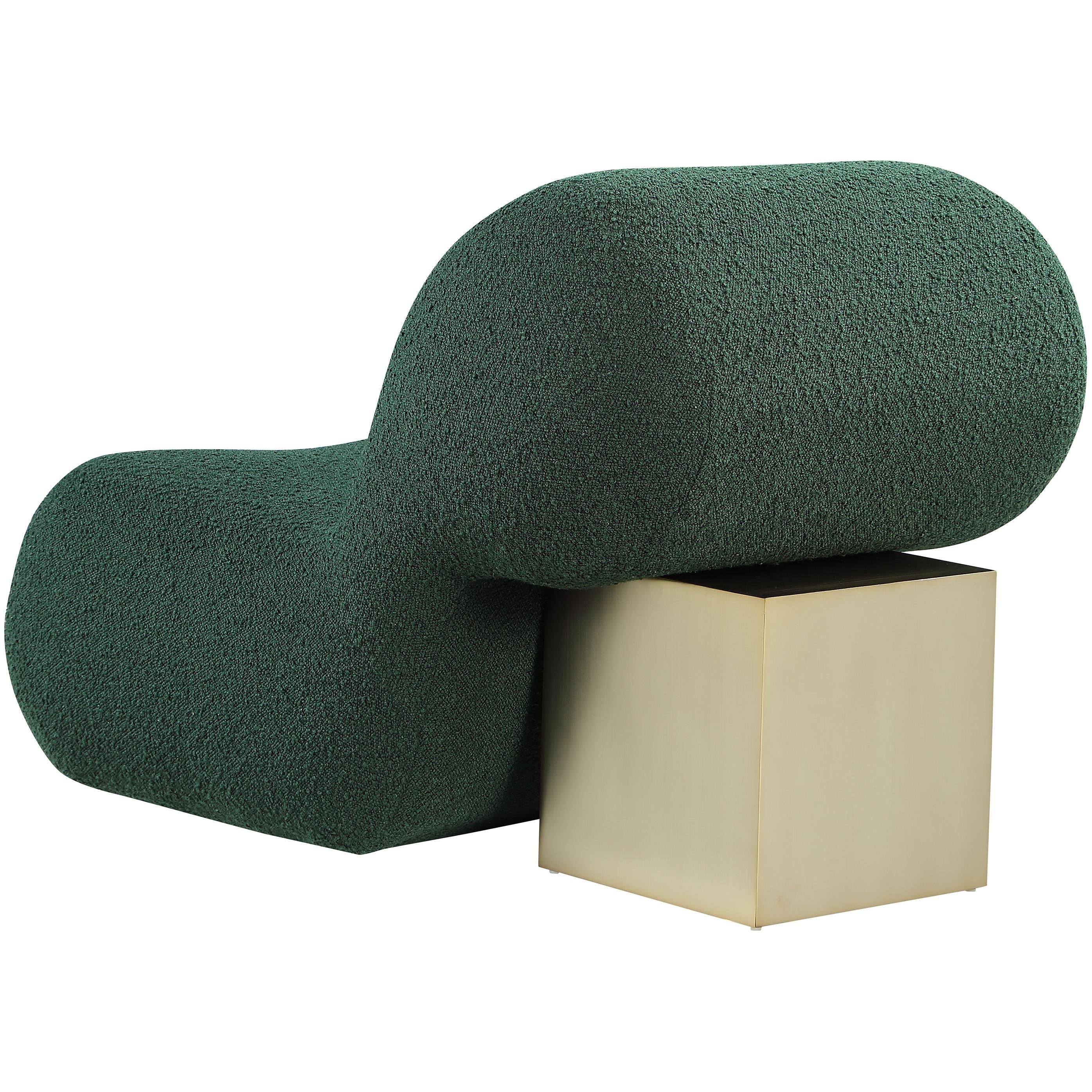 Meridian Quadra Green Fabric Accent Chair
