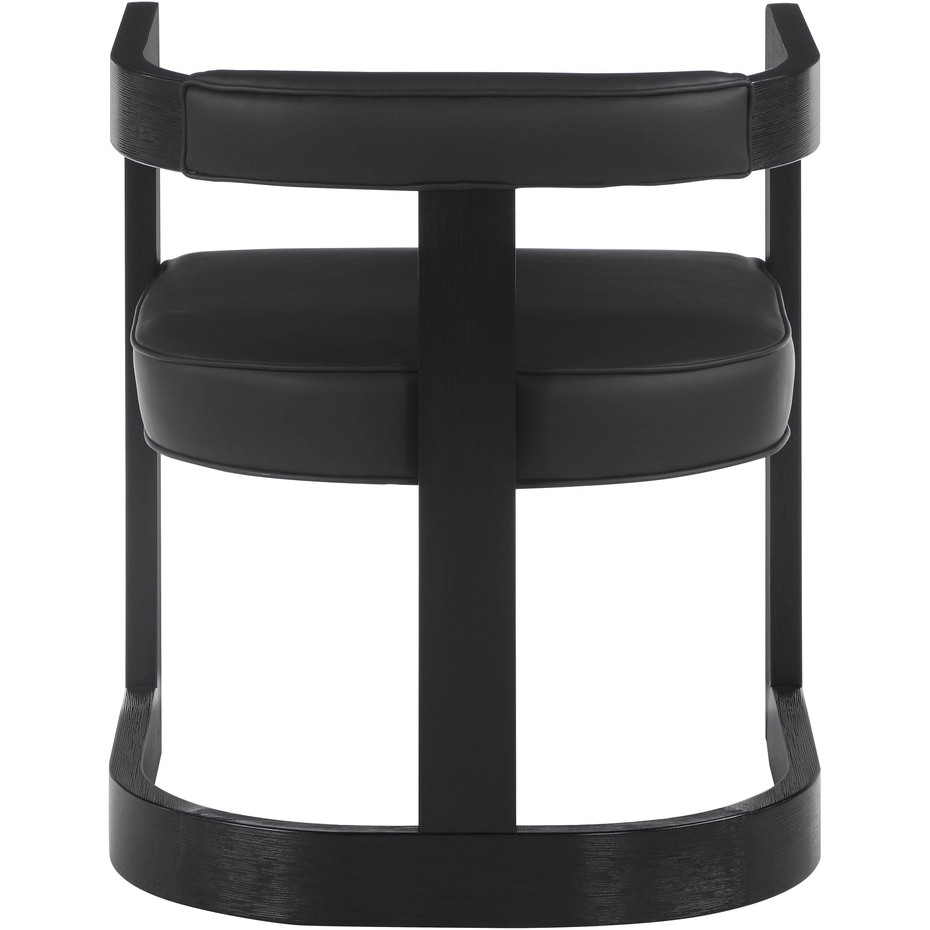 Meridian Manchester Black Vegan Leather Dining Chair