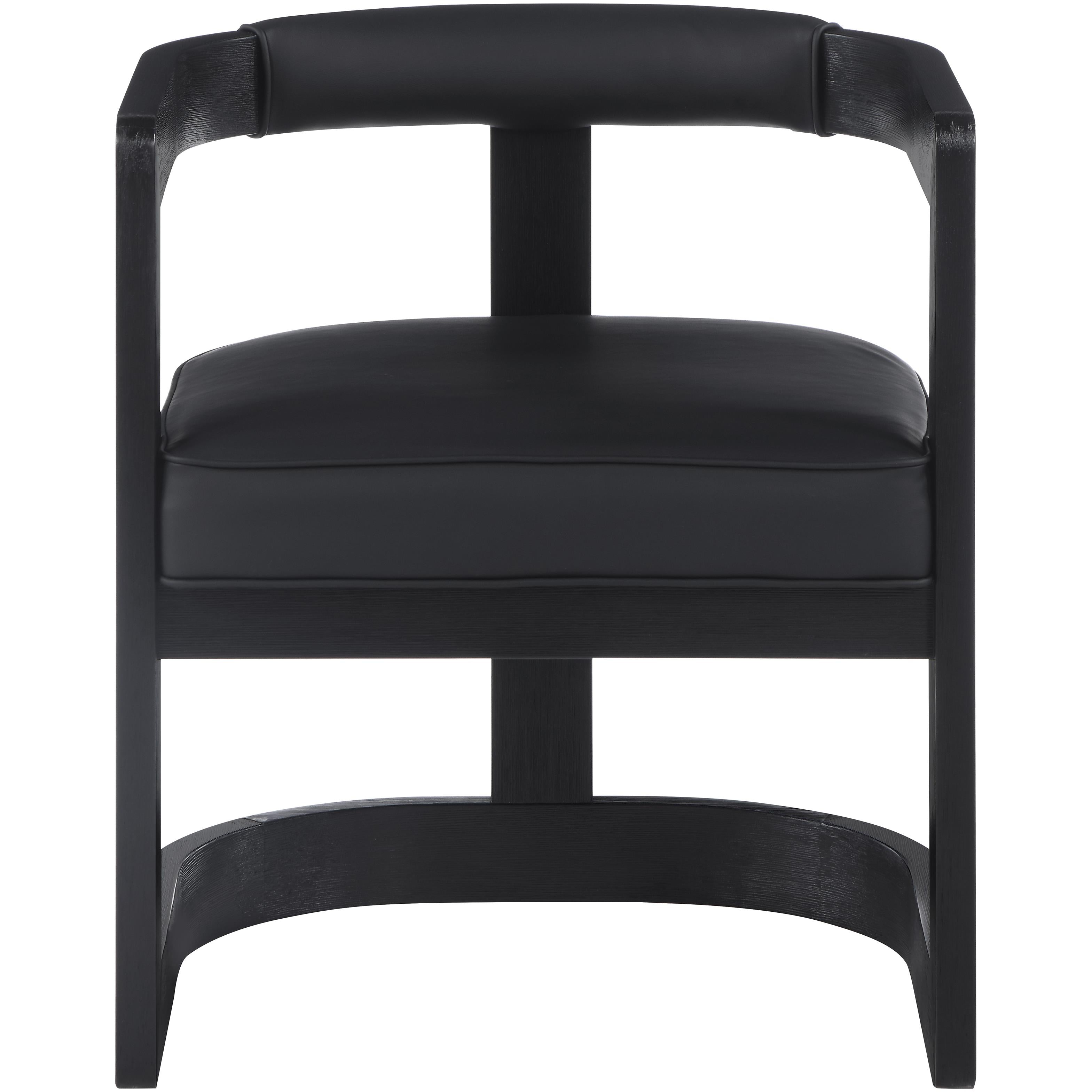 Meridian Manchester Black Vegan Leather Dining Chair