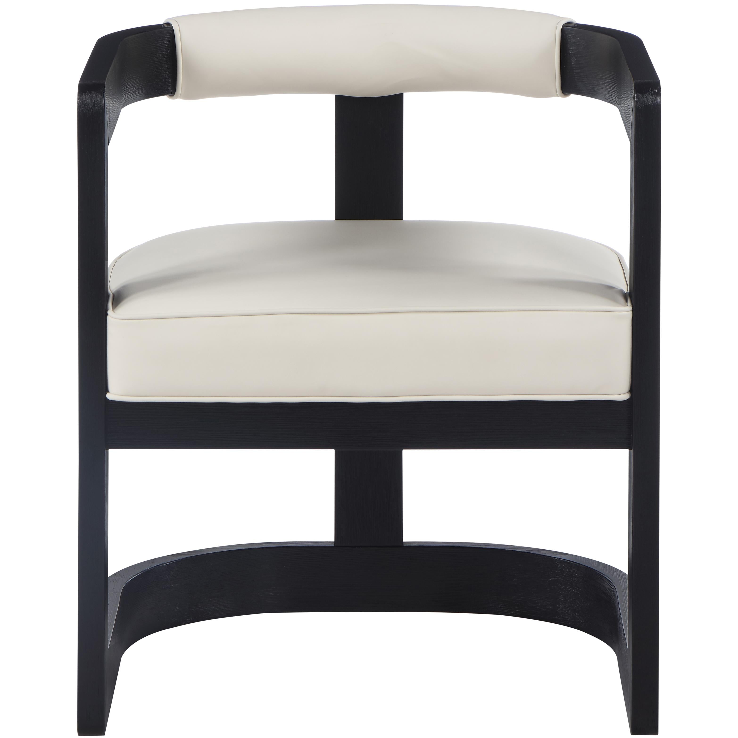 Meridian Manchester Cream Vegan Leather Dining Chair