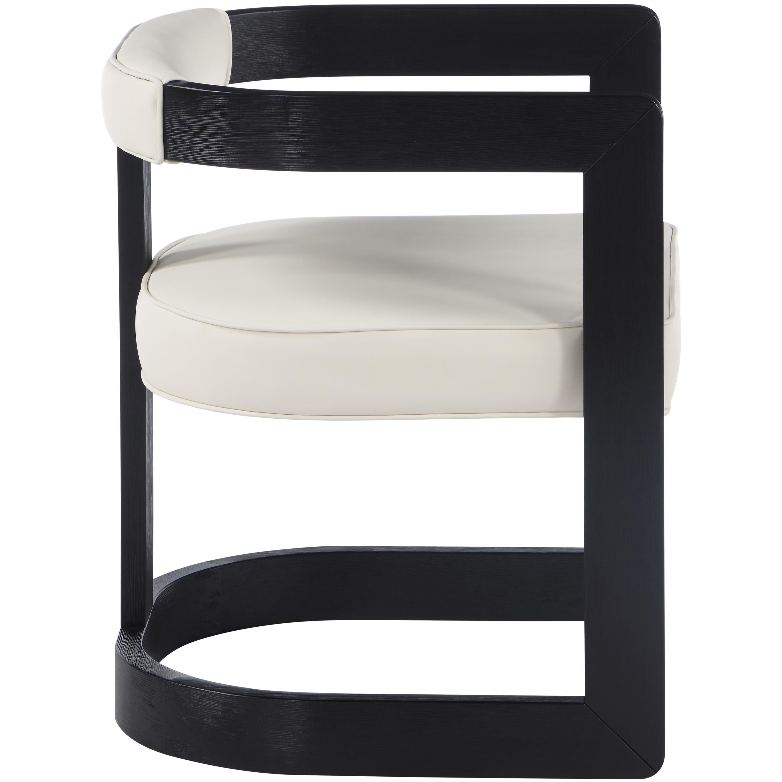 Meridian Manchester Cream Vegan Leather Dining Chair