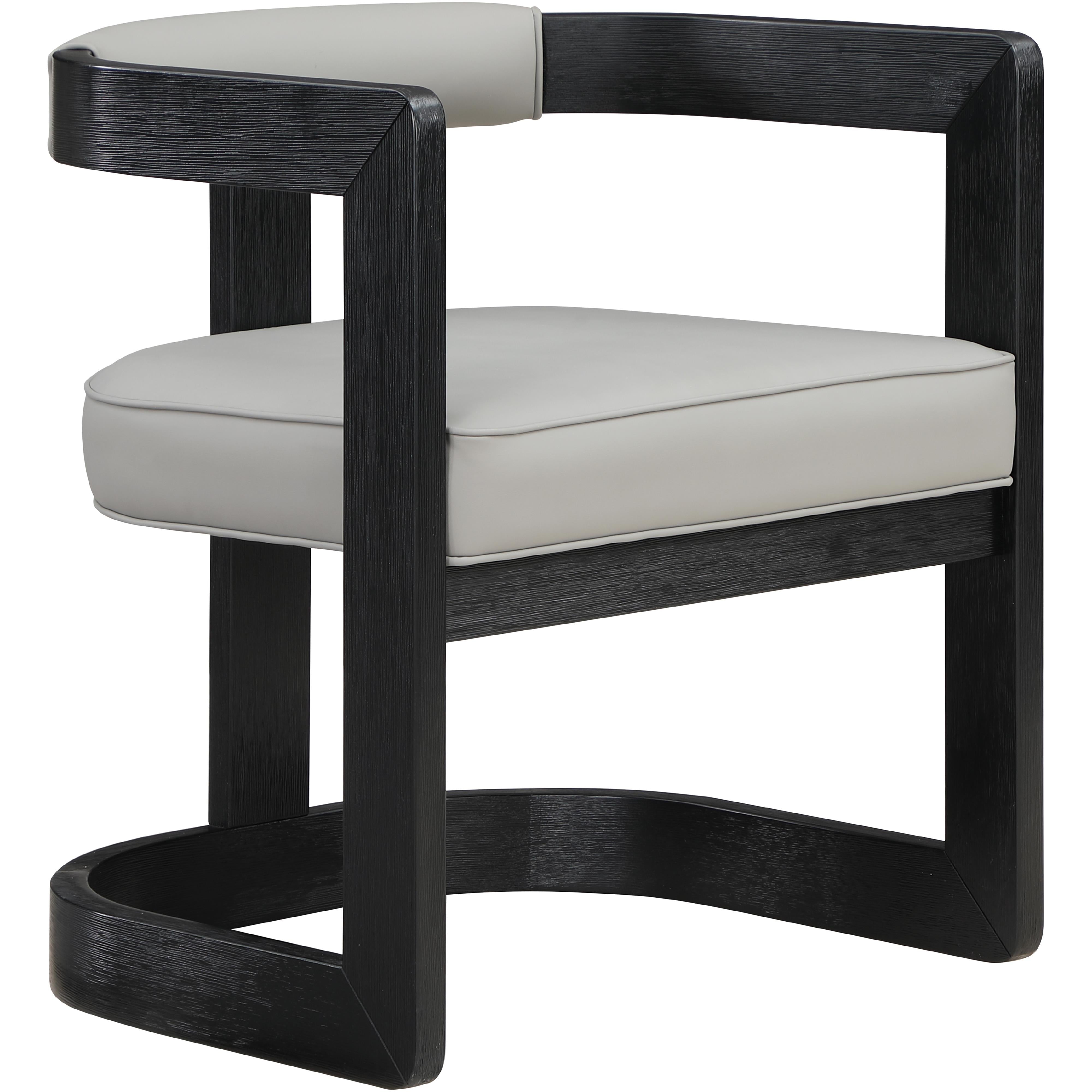 Meridian Manchester Grey Vegan Leather Dining Chair