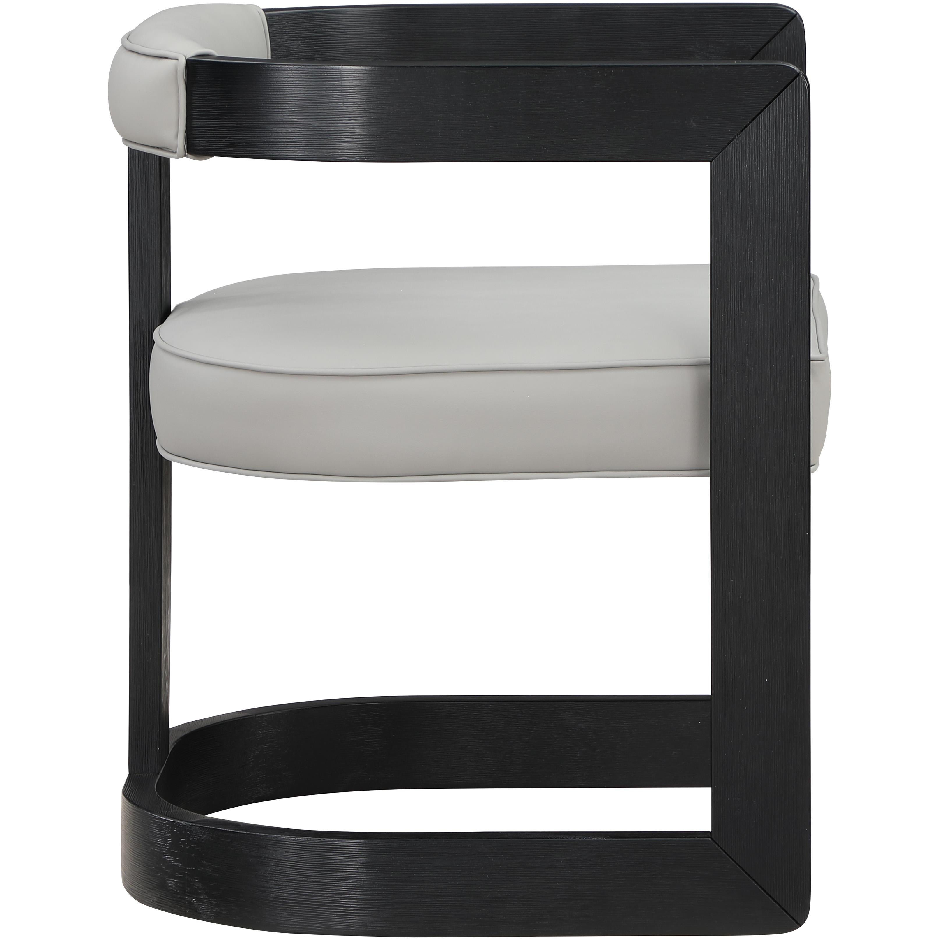 Meridian Manchester Grey Vegan Leather Dining Chair