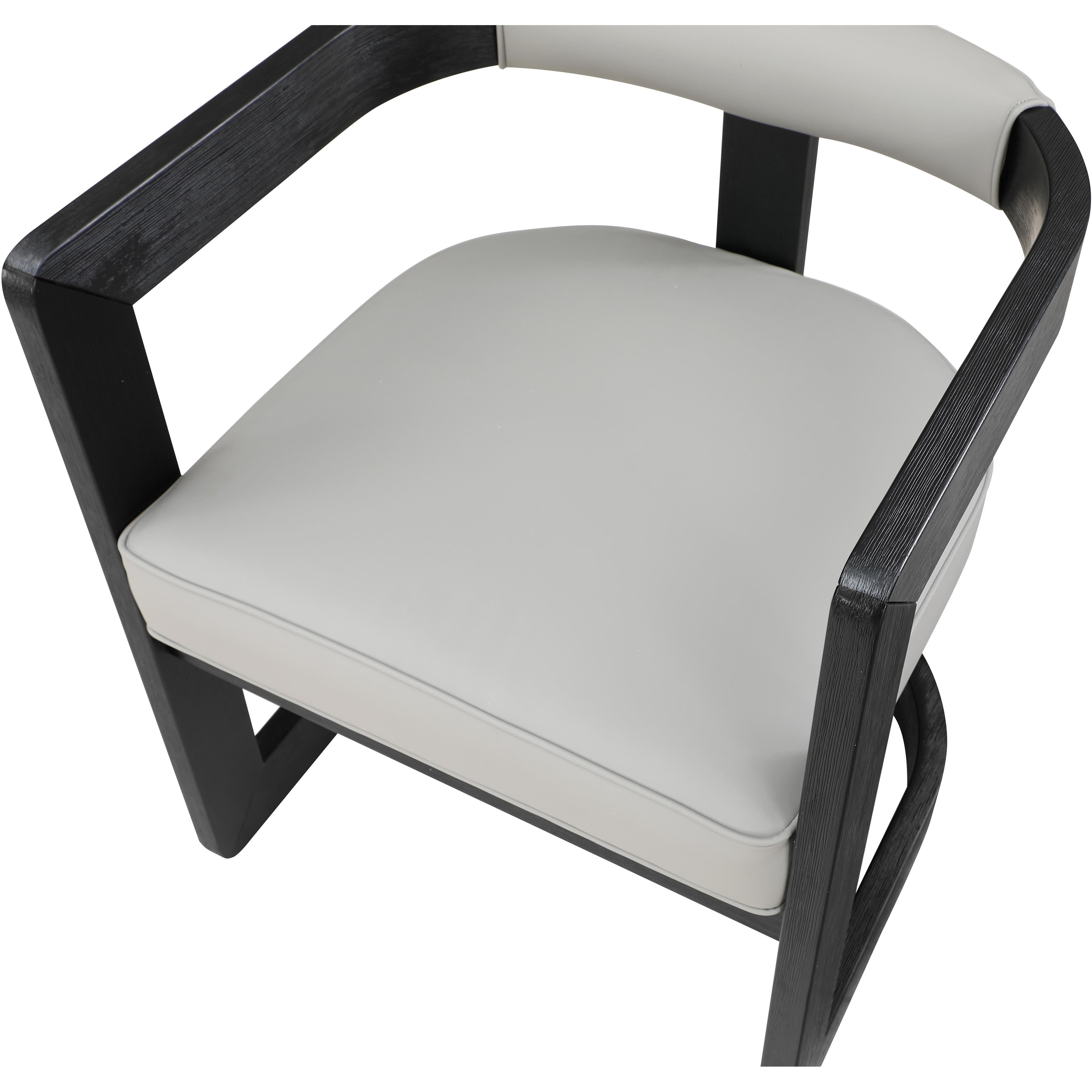 Meridian Manchester Grey Vegan Leather Dining Chair