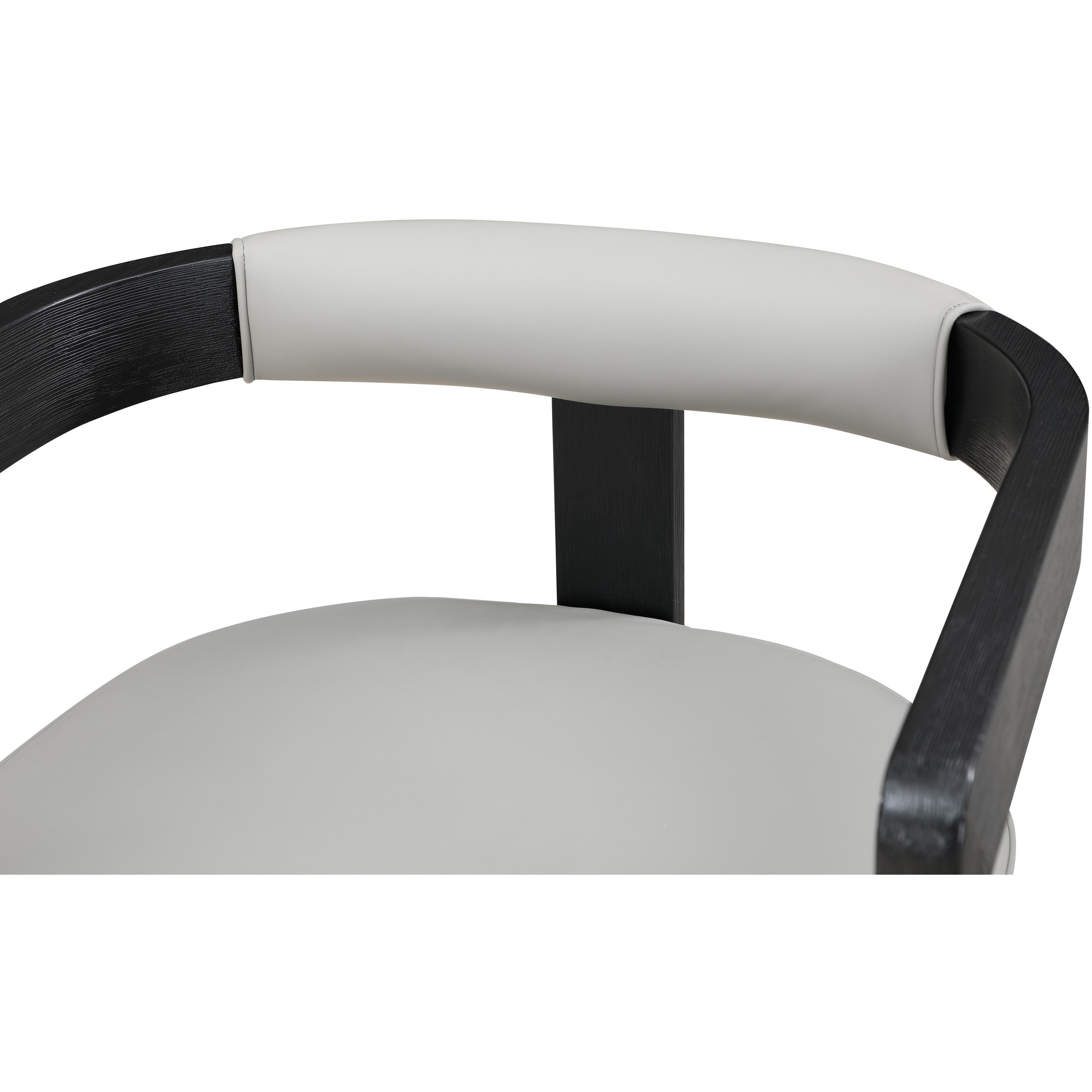 Meridian Manchester Grey Vegan Leather Dining Chair