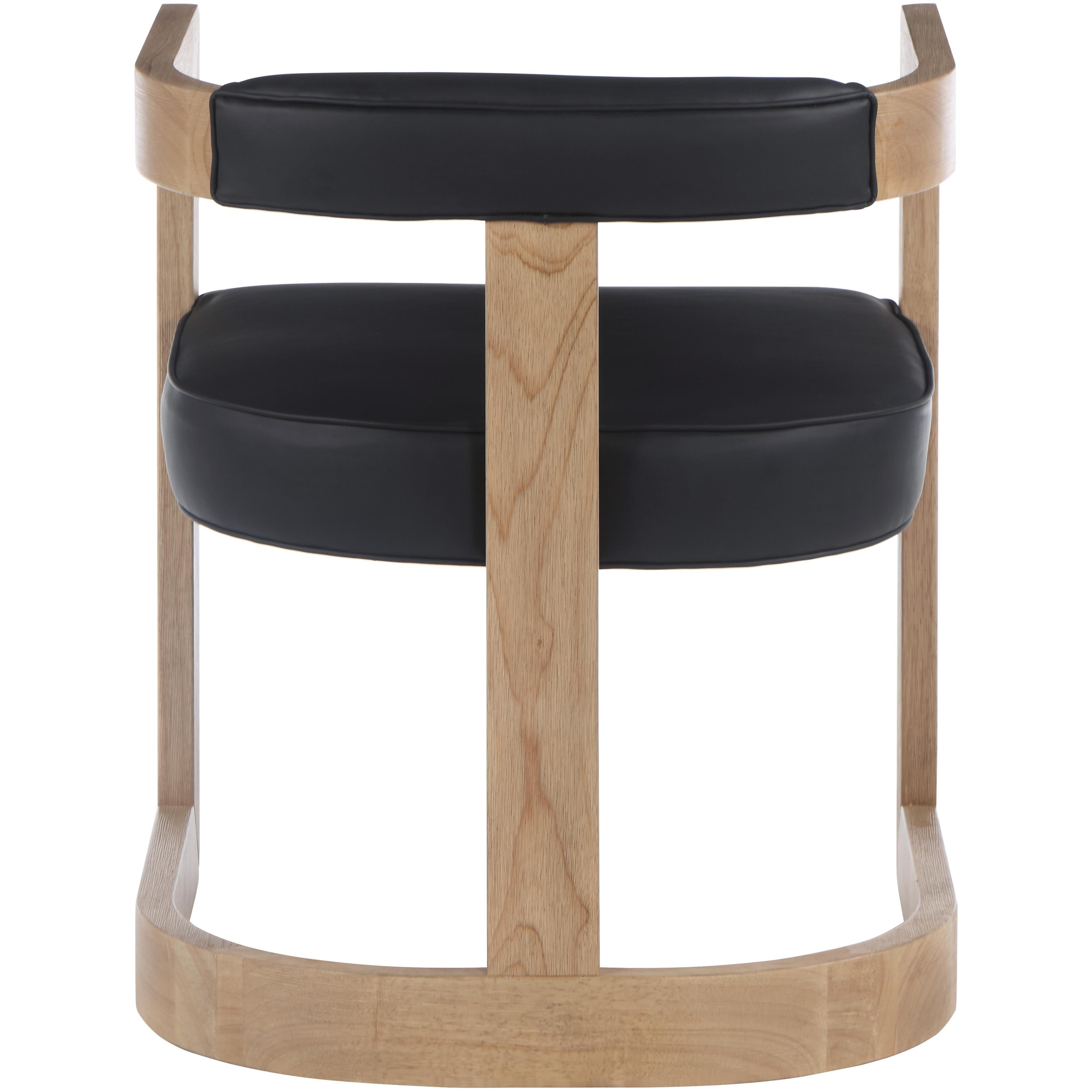 Meridian Manchester Black Vegan Leather Dining Chair