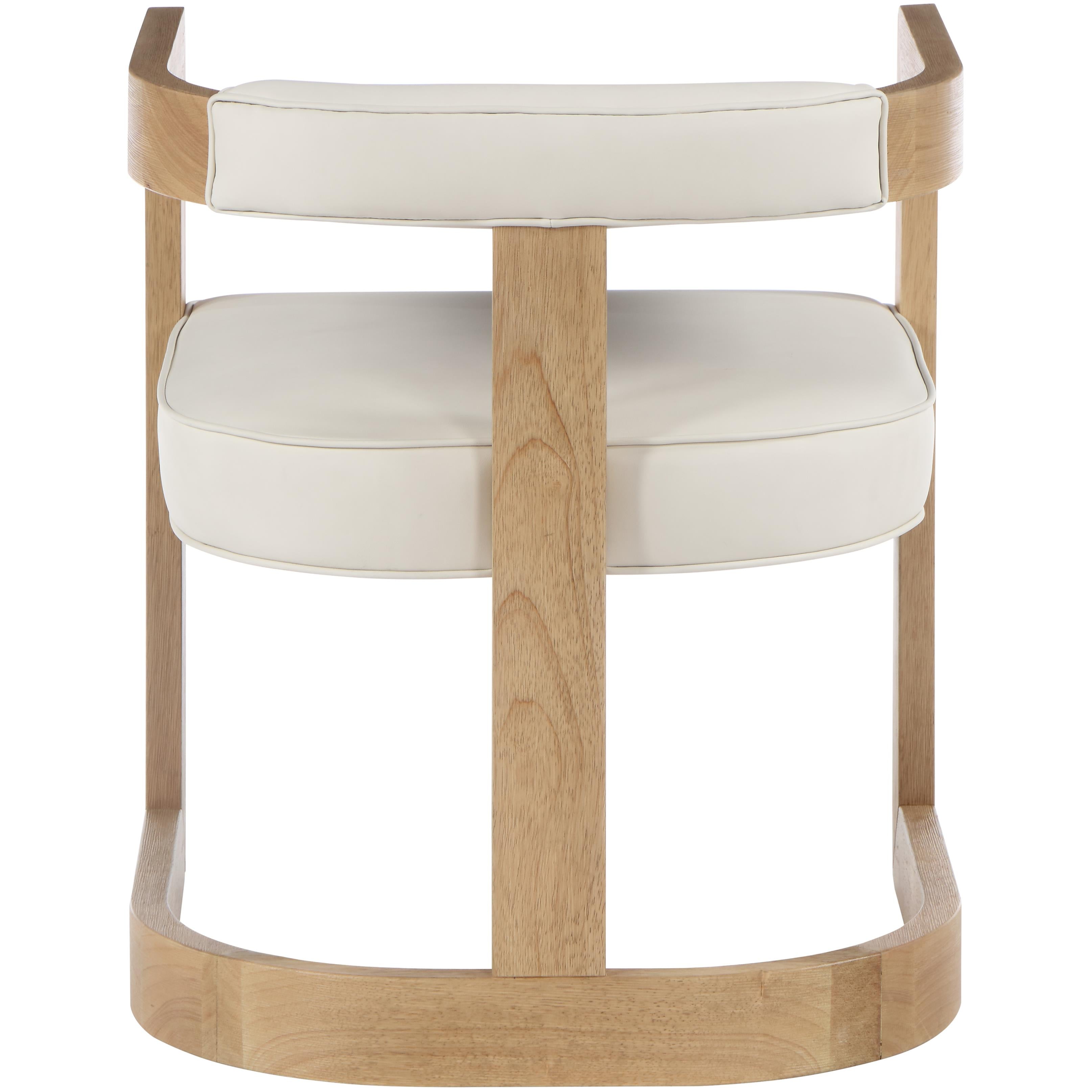 Meridian Manchester Cream Vegan Leather Dining Chair