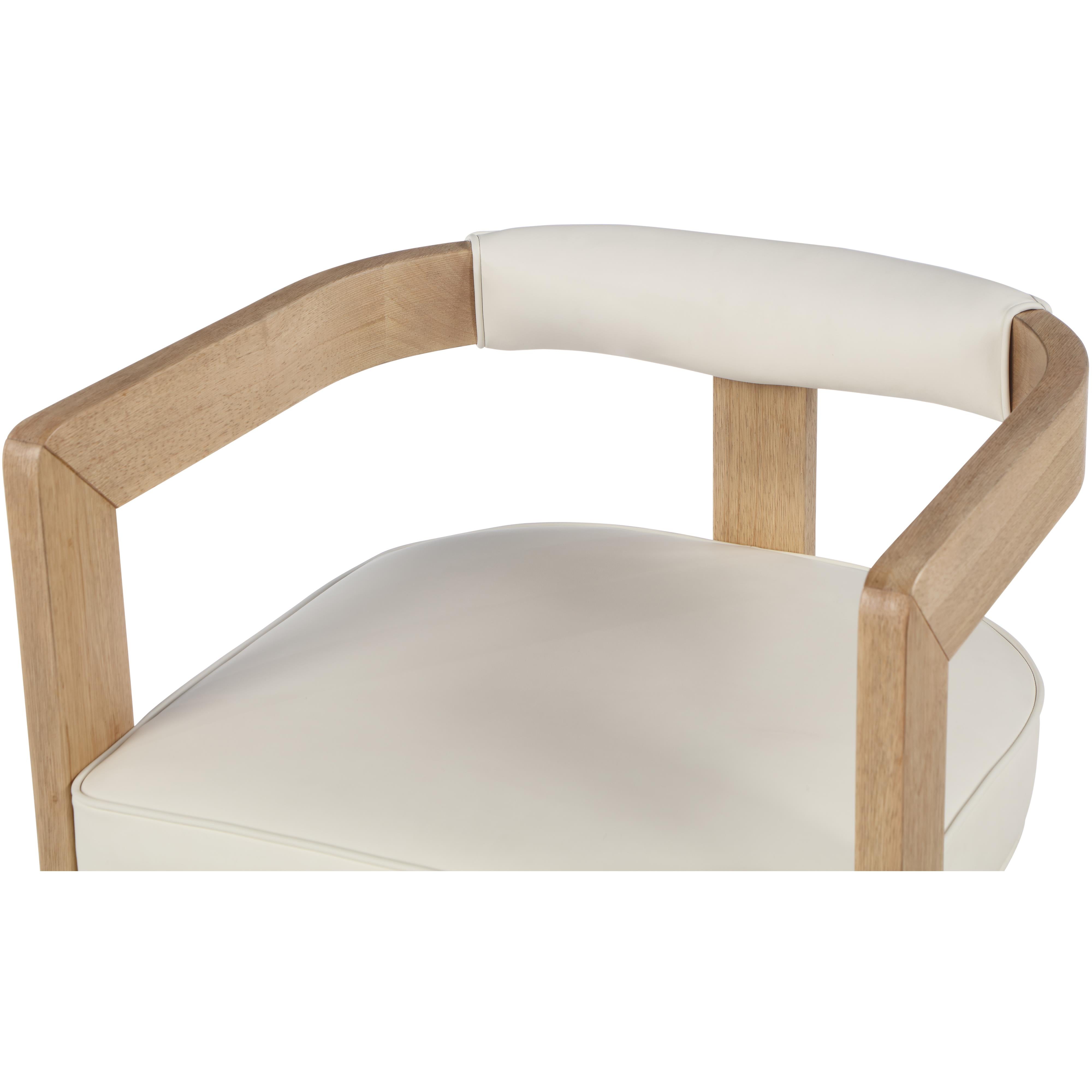 Meridian Manchester Cream Vegan Leather Dining Chair