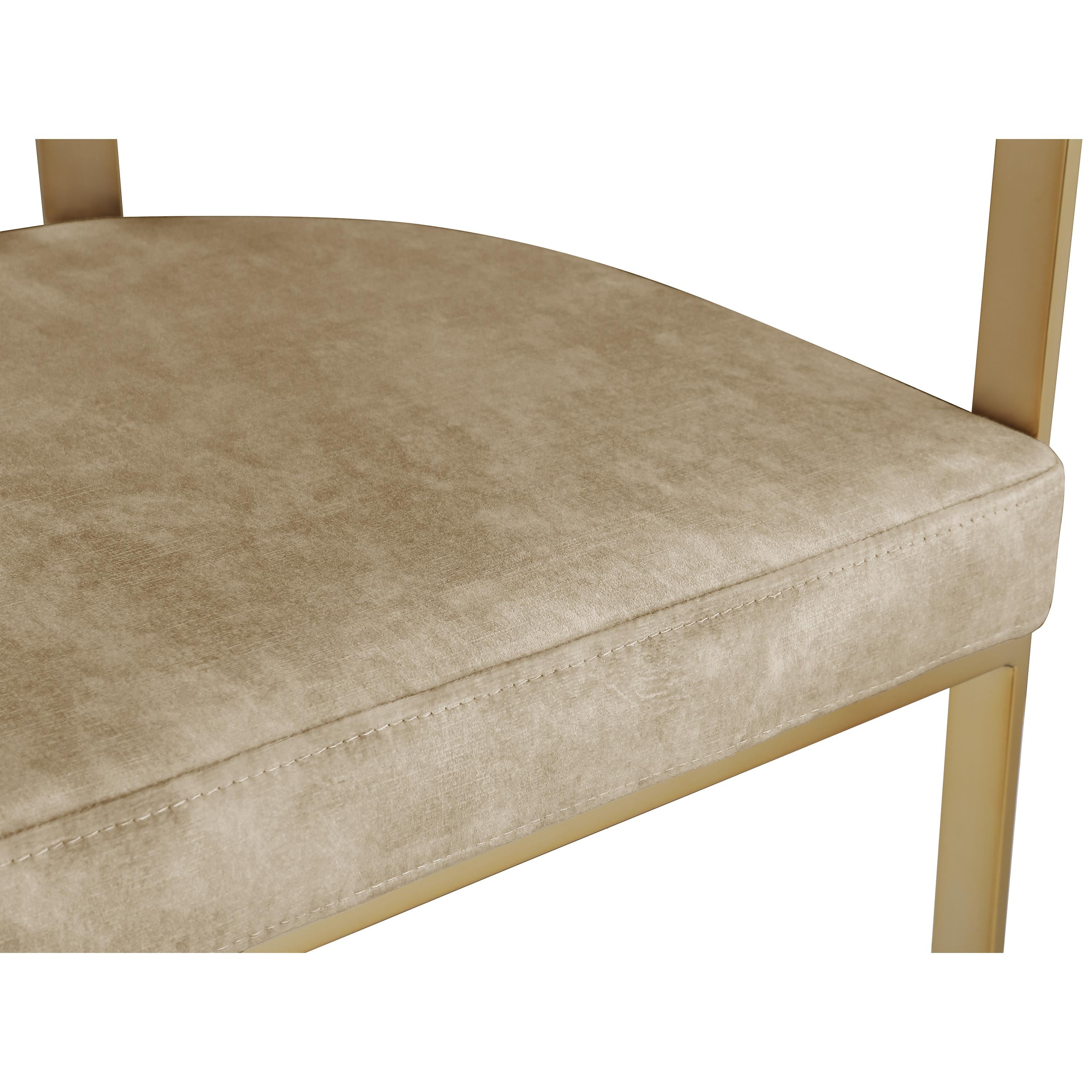 Meridian Marcello Beige Velvet Dining Chair